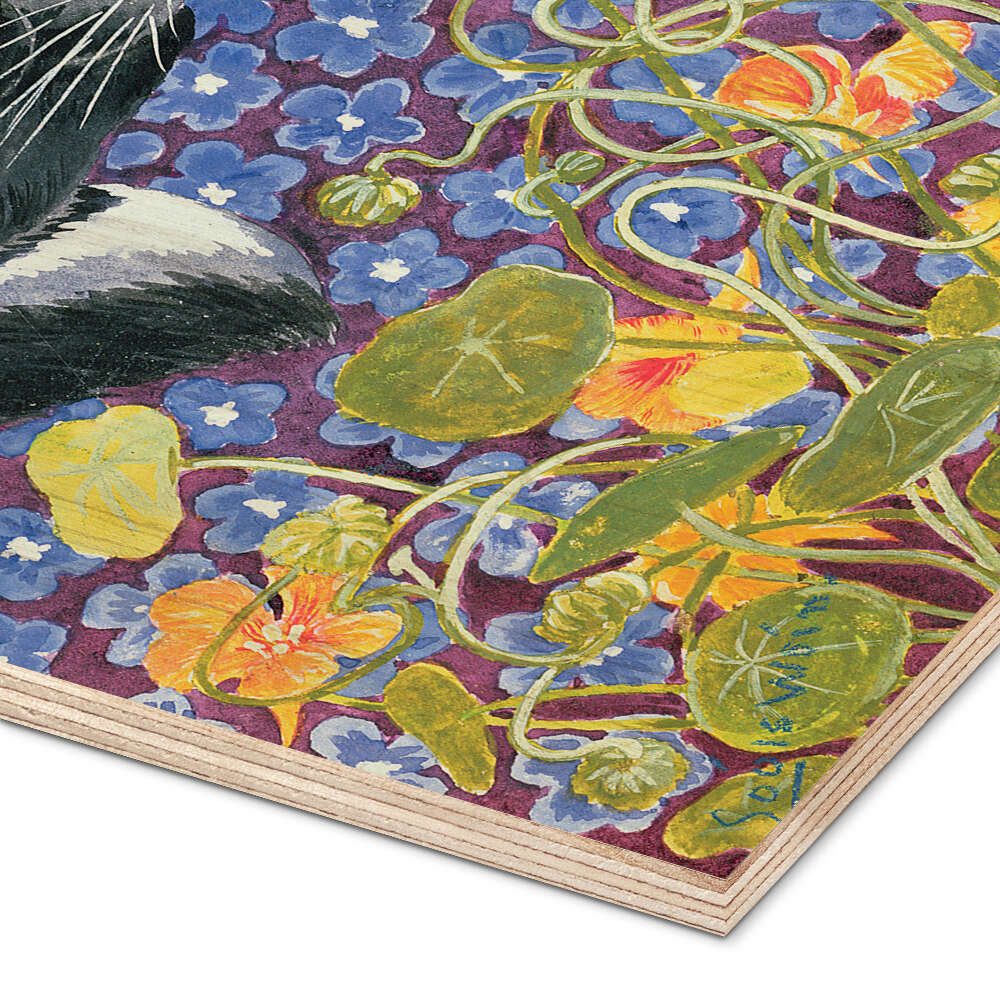 Posterlounge Wandbild Eine Katze im Blumenmeer, Louis Wain, erhältlich als Poster, Leinwandbild, Wandsticker oder Acrylglasbild