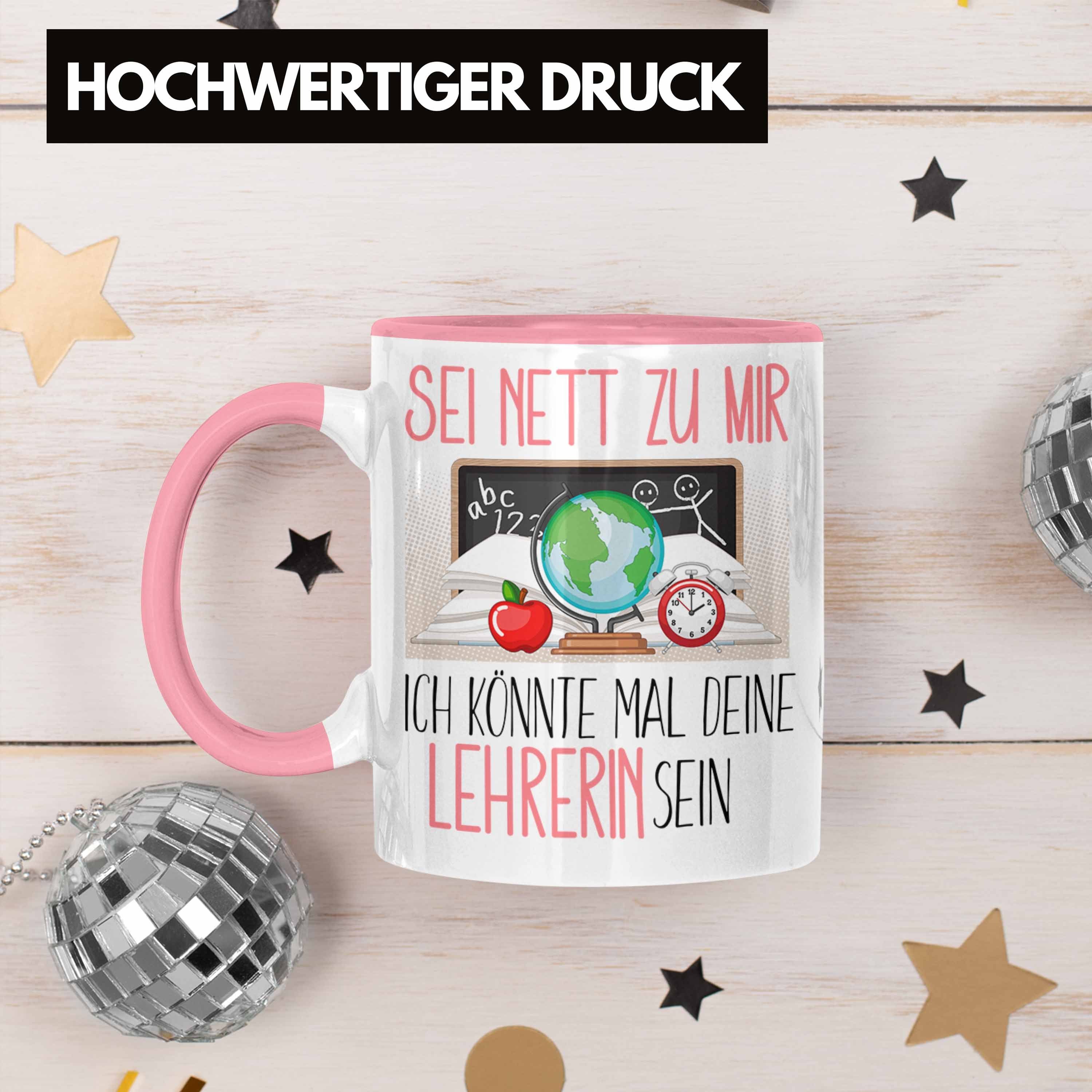 Trendation Rosa Ne Tasse Studium Lehrerin Geschenkidee Lehramt Ausbildung Geschenk Sei Tasse