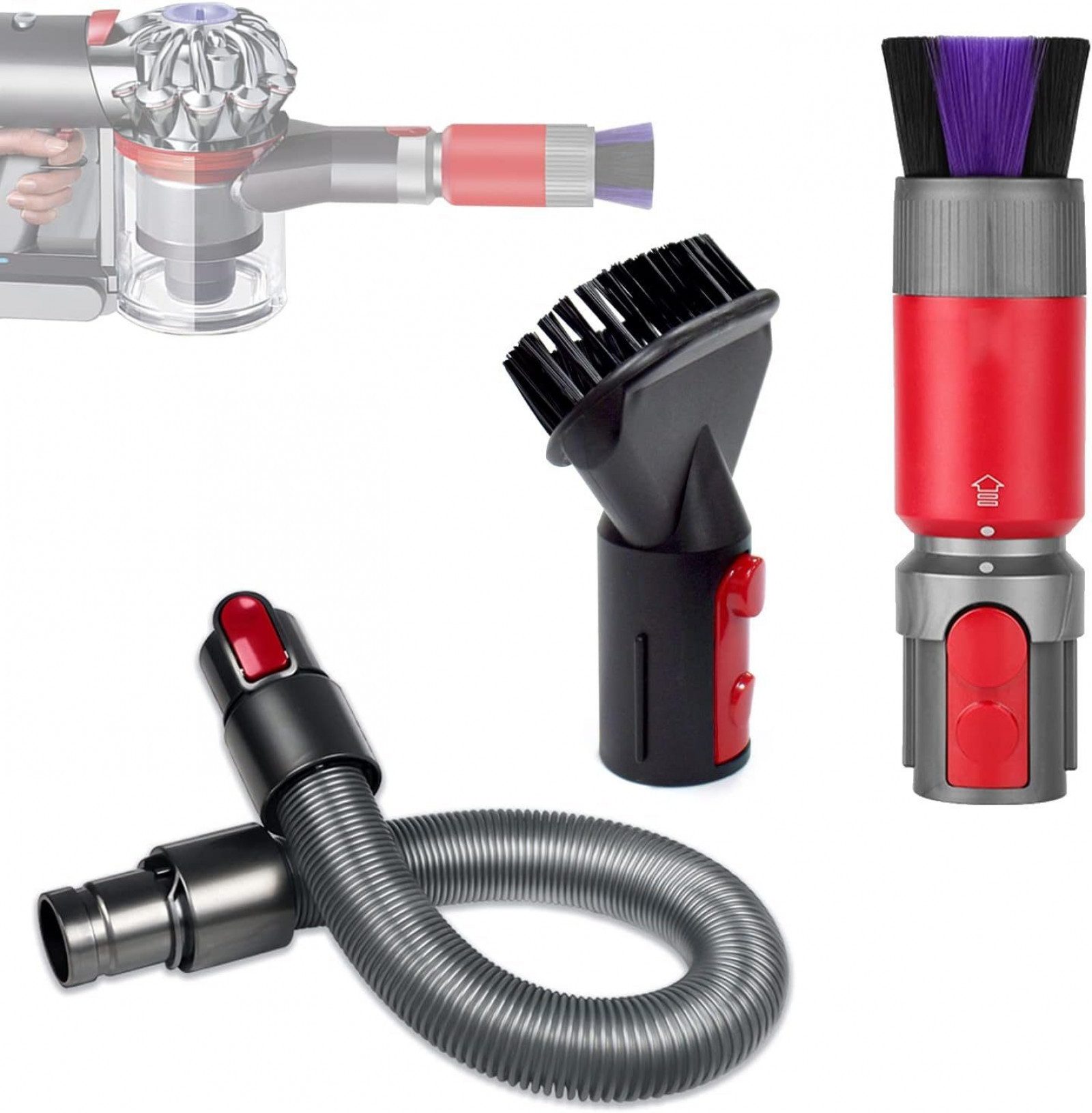 FELIXLEO Staubsaugerdüsen-Set Staubsaugerdüsen-Set für Dyson V7/V8/V10/V11/V12/V15, (3-tlg)