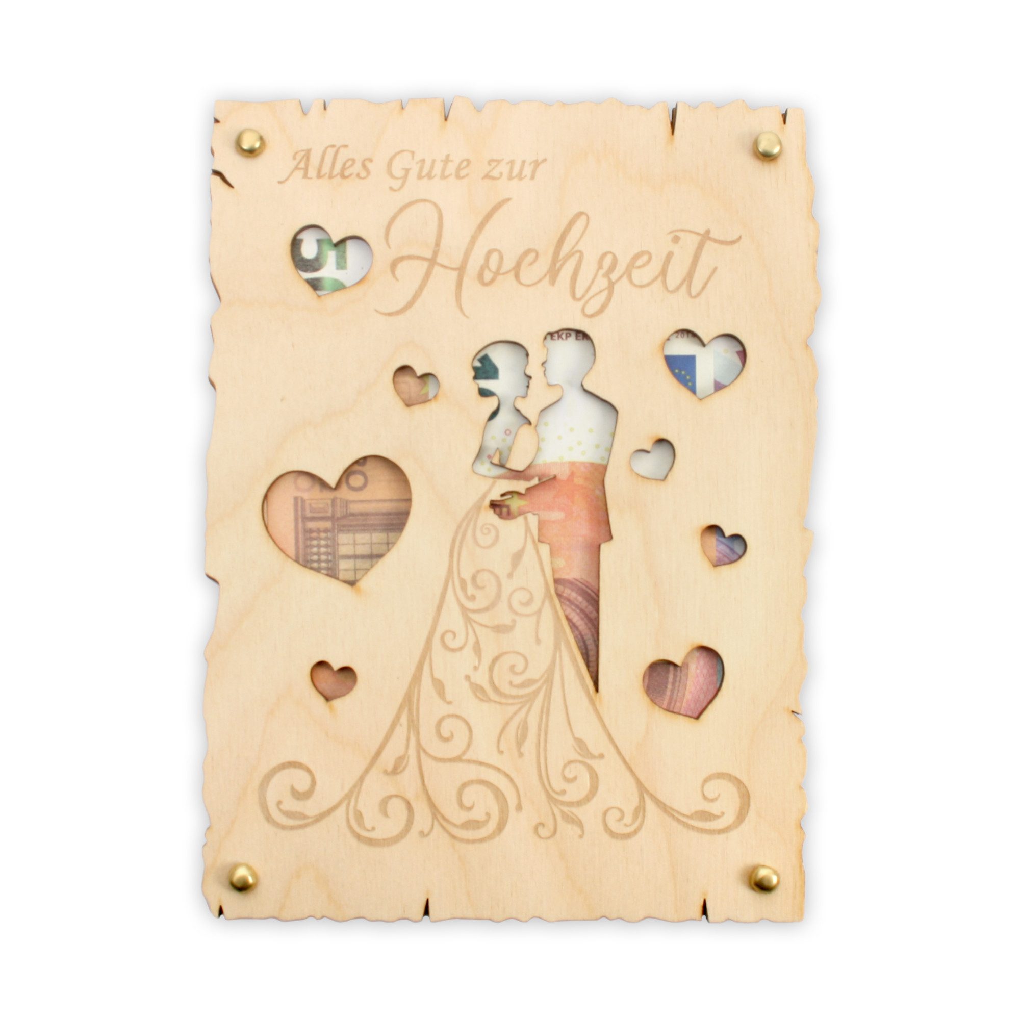 Kreative Feder Glückwunschkarte „Alles Gute zur Hochzeit“ Glückwunsch