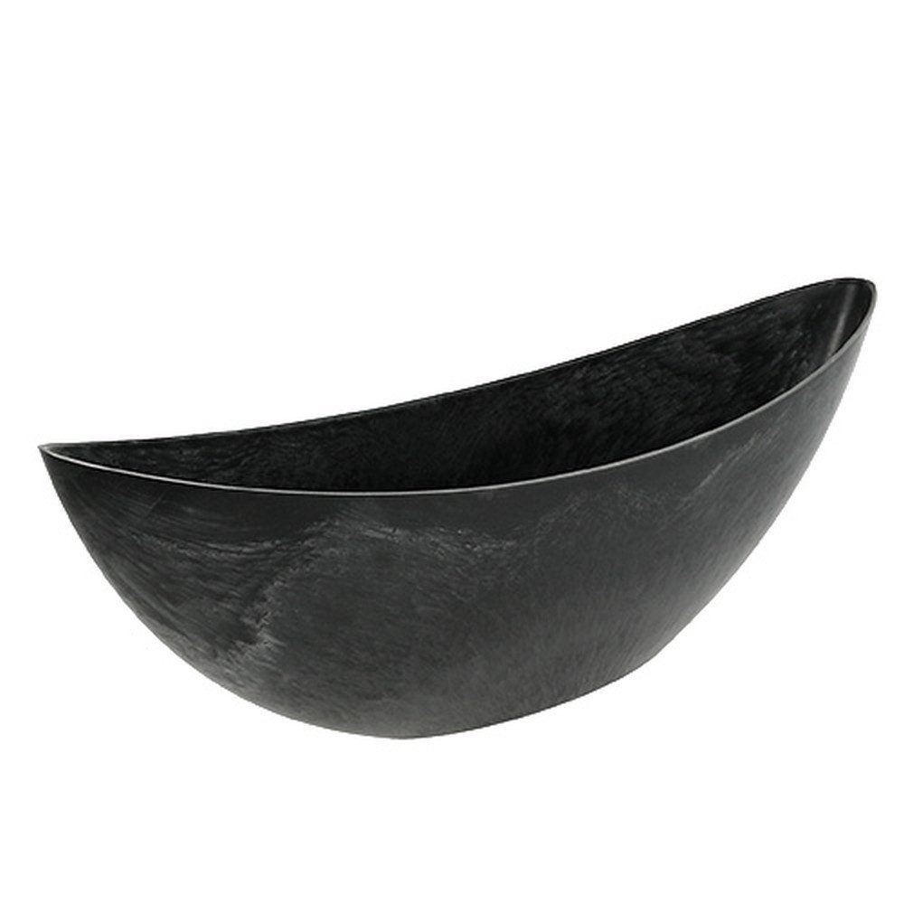 Viana Blumentopf Elegantes Plastikschiffchen Anthrazit Pflanztopf günstig online kaufen