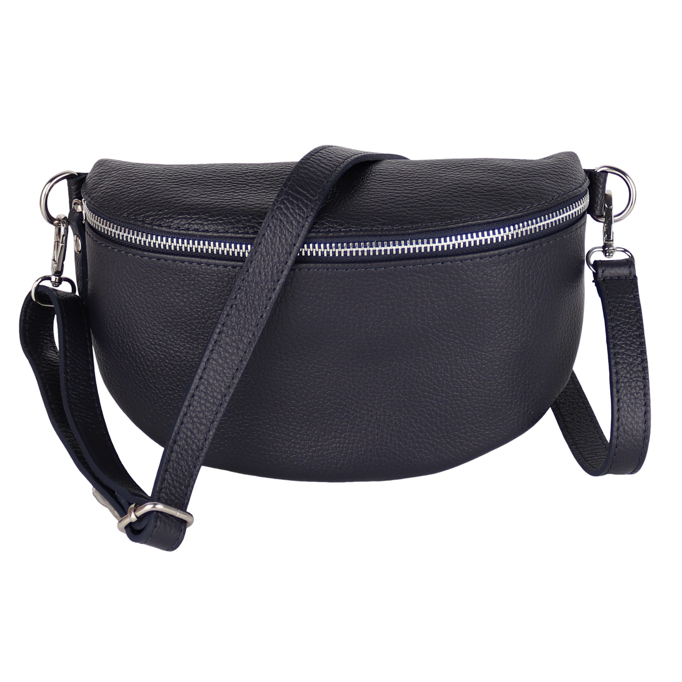 Bauchtasche Damen, Echtleder, Leder, Made in Italy, Umhängetasche, Brusttasche