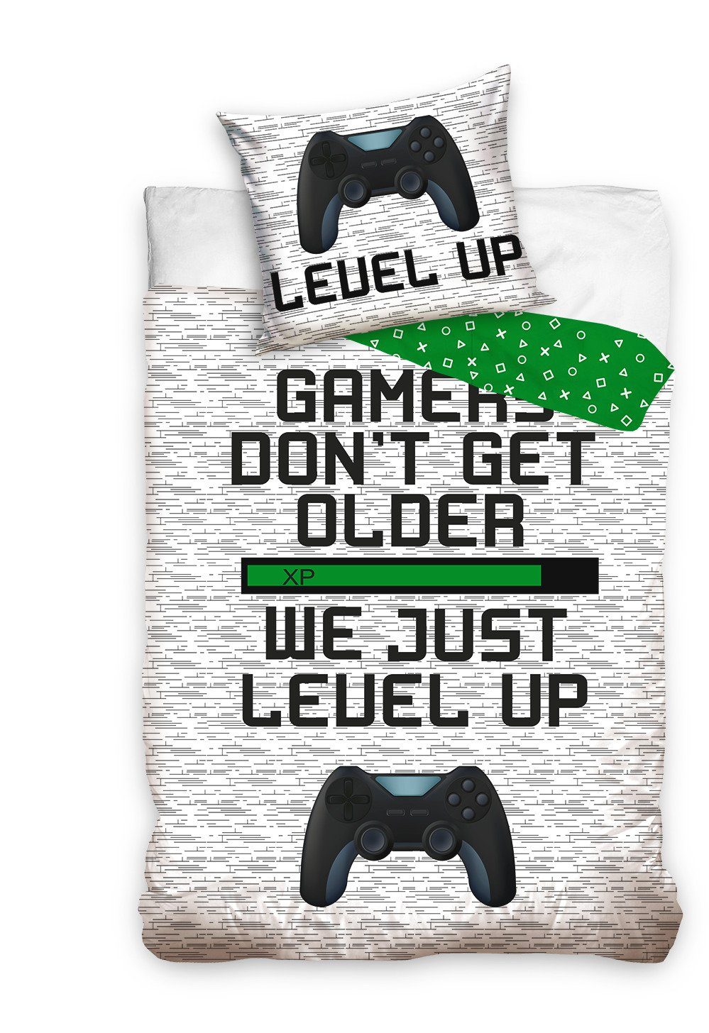 Carbotex Jugendbettwäsche Gamer Bettwäsche 140 x 200 cm