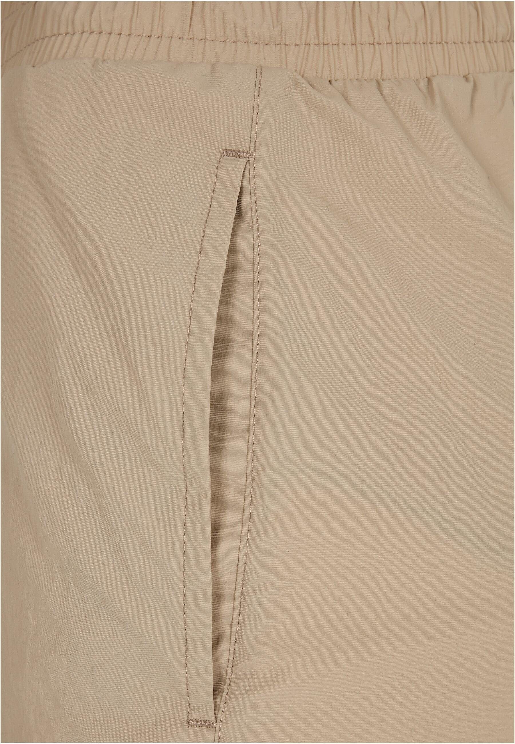 URBAN CLASSICS (1-tlg) Shorts Crinkle Stoffhose Ladies Damen concrete Nylon