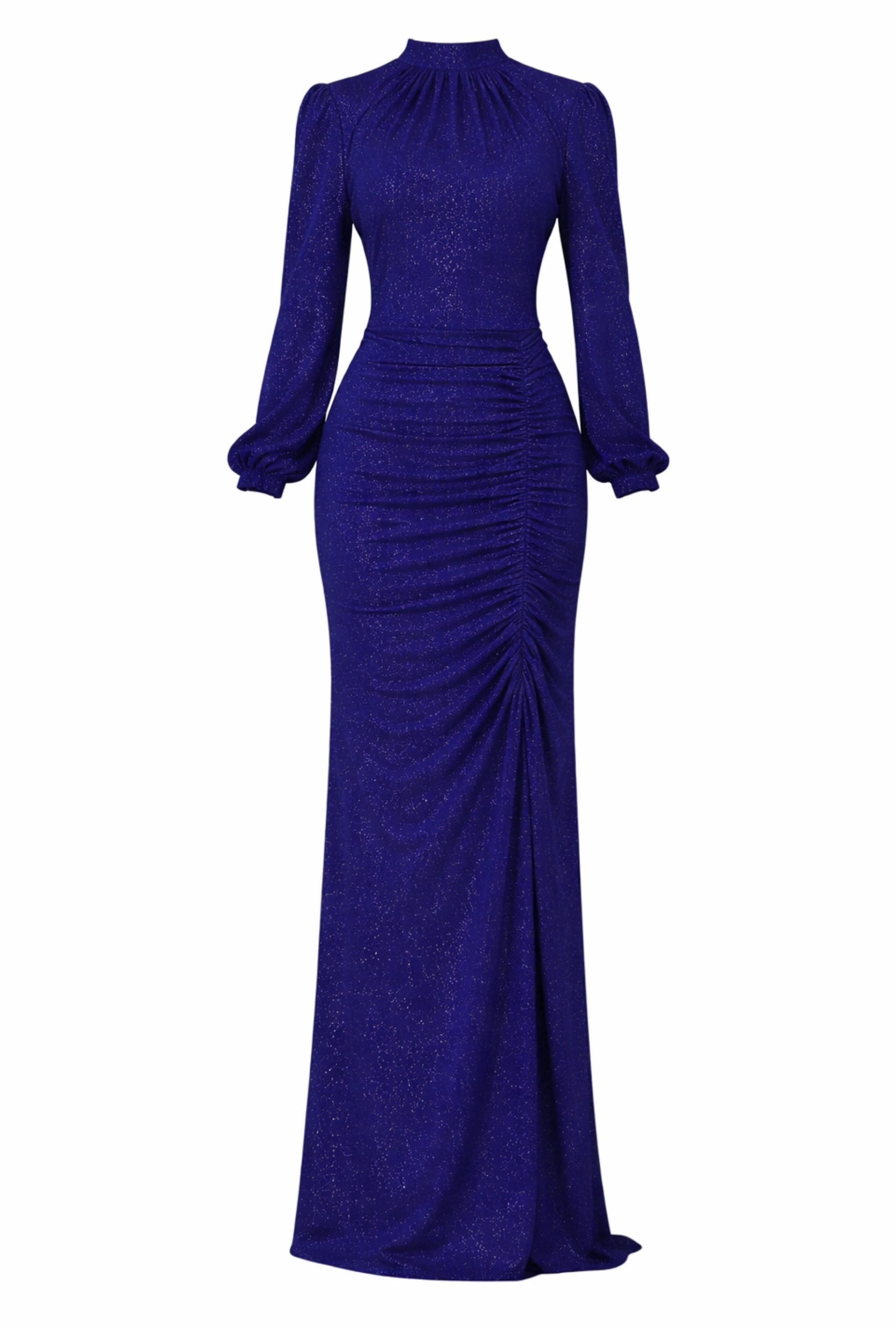 fashionshowcase Abendkleid langärmliges Maxikleid Damen Abaya Kleid - Modest Fashion Abiye mit Kragen, voll bedeckt