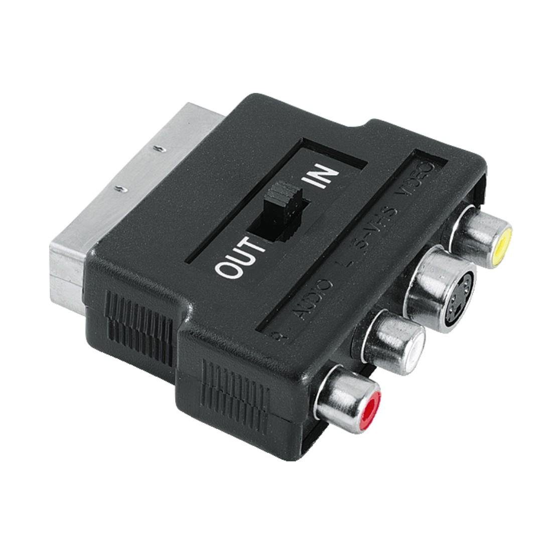 Hama Video-Adapter S-VHS-Kupplung/3 Chinch-Kupplung - Scart-St. 4-polig  Video-Adapter Scart zu Cinch