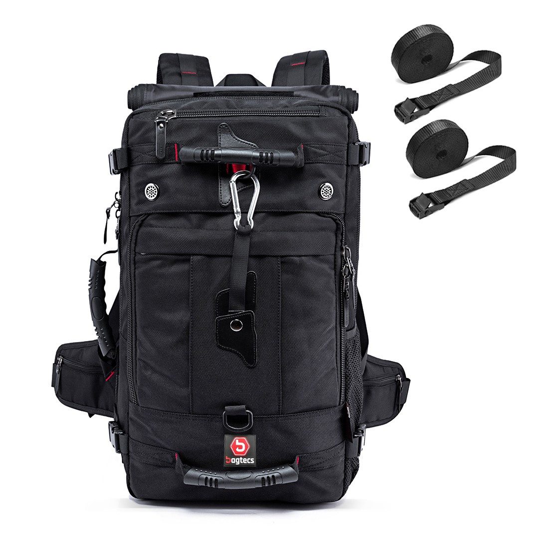 Bagtecs Rucksack Motorrad Rucksack / Hecktasche # HK2 35l + 2 Spanngurte schwarz