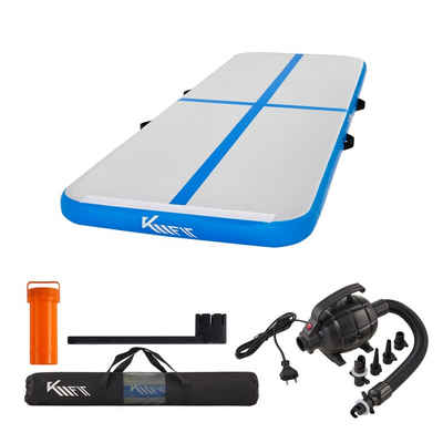 KM - Fit Gymnastikmatte Turnmatte Aufblasbar Airtrack Fitness-Matte 4 m (Set, 5-St., 4 m), Elektropumpe 600 W