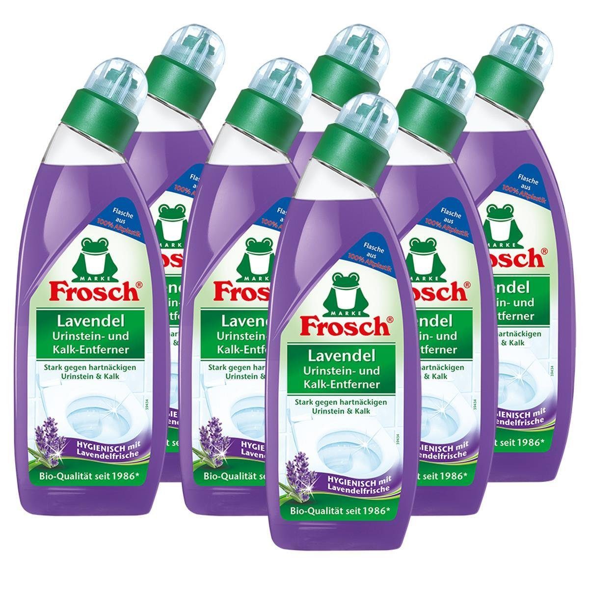 FROSCH 7x Frosch Lavendel Urinstein- Hygienisch WC-Reiniger - m und Kalk-Entferner ml 750