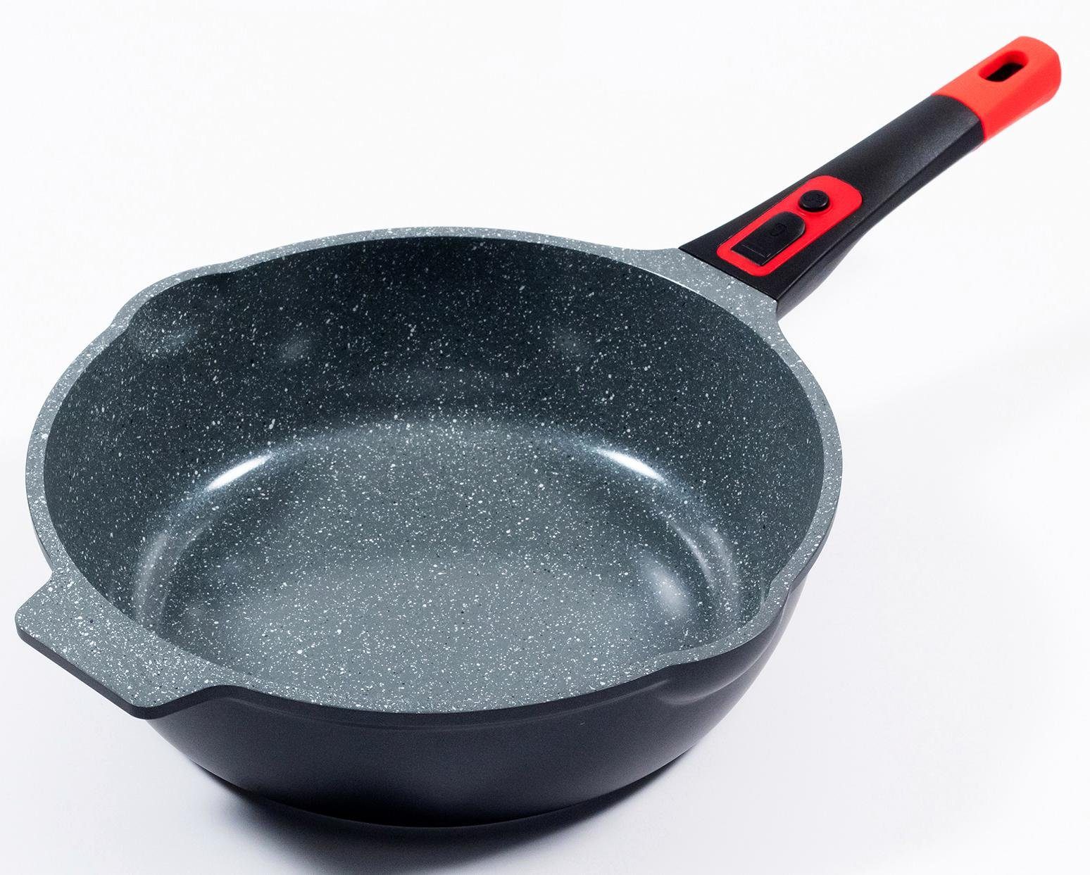 KING Bratpfanne Click-Grip, Aluminiumguss (1-tlg), abnehmbarer Griff, Induktion, Ø 24 cm