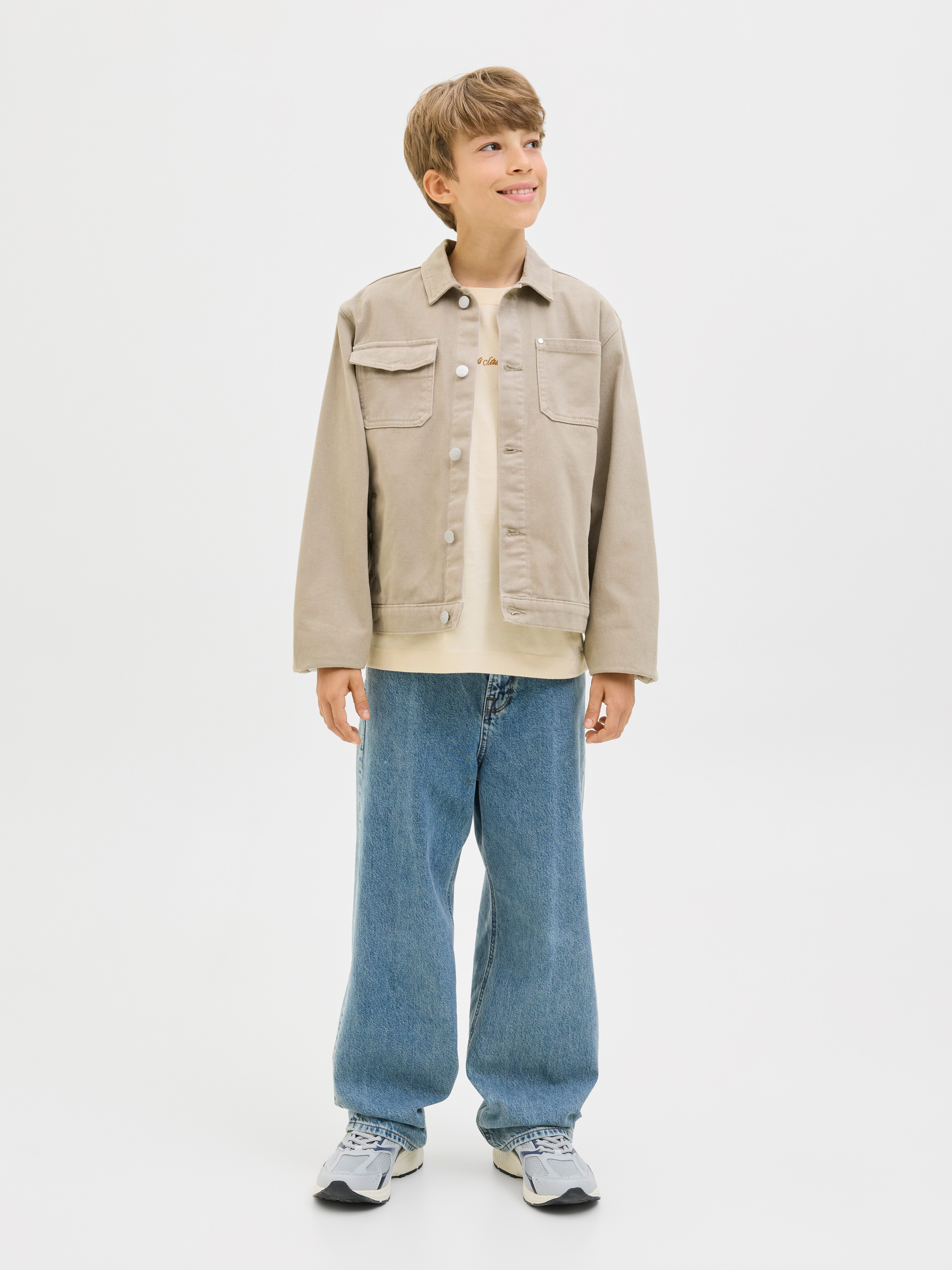 Jack & Jones Junior T-Shirt JORNORREBRO EMB TEE SS CN NOOS JNR Baumwolle, relaxed fit, Kurzarm
