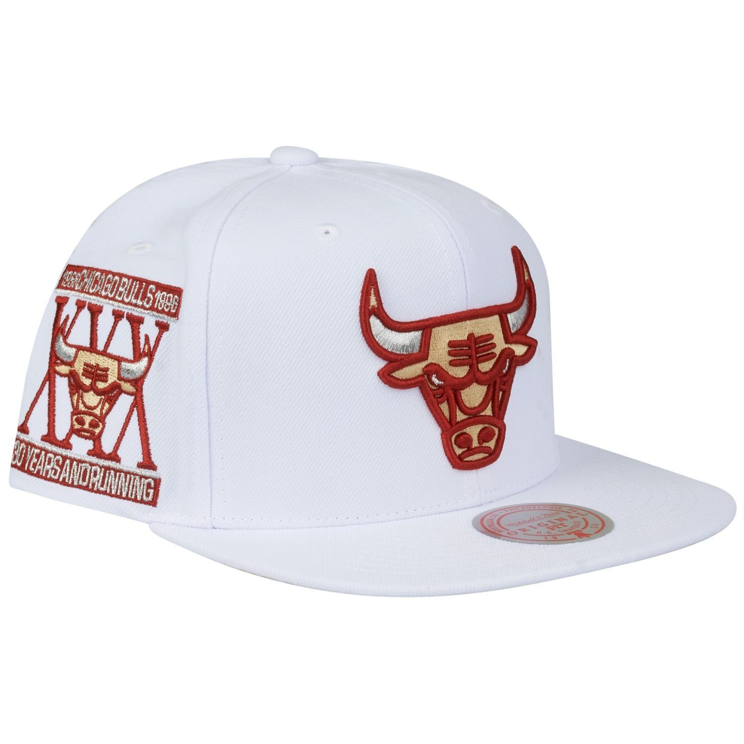 Mitchell & Ness Snapback Cap Bulls WHITE Chicago