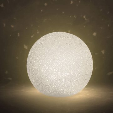 CEPEWA LED Dekolicht LED Deko Kugel Soft 3er Set Ø8cm warmweiß Kunststoff Lichtball