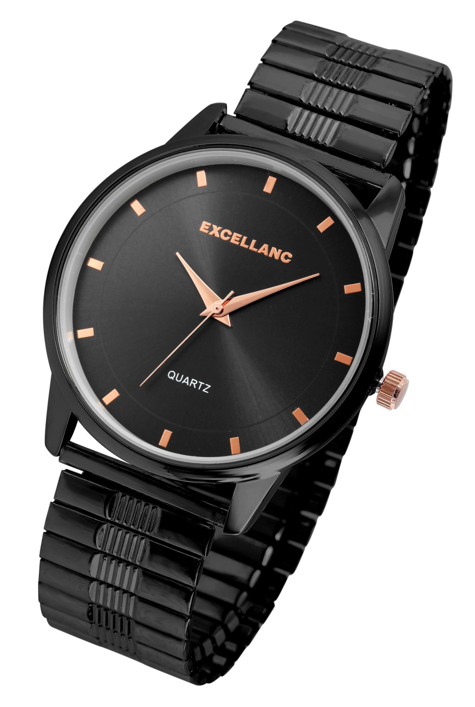 EXCELLANC Quarzuhr Saki, Mineralglas, Herrenuhr Edelstahl