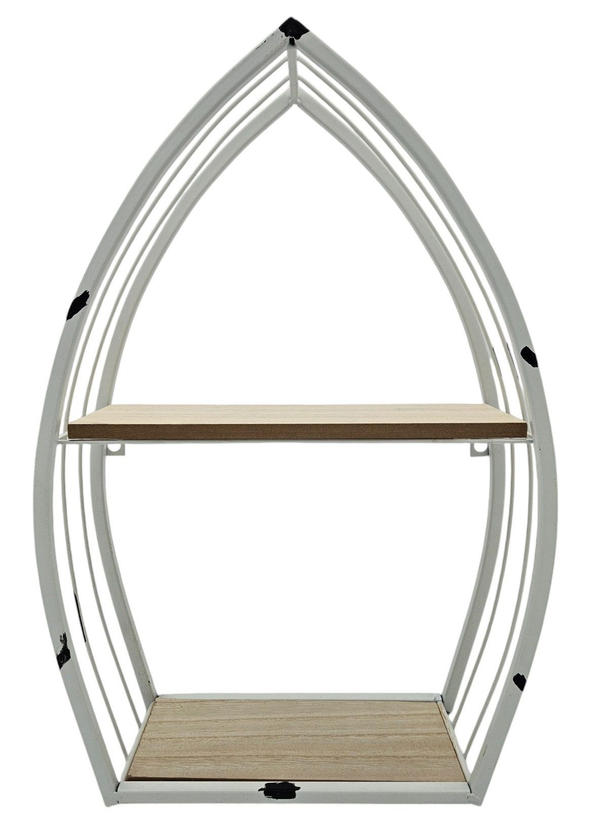 Meinposten Deko-Wandregal Regal Boot Weiß Wandregal Maritim Metall MDF-Holz günstig online kaufen