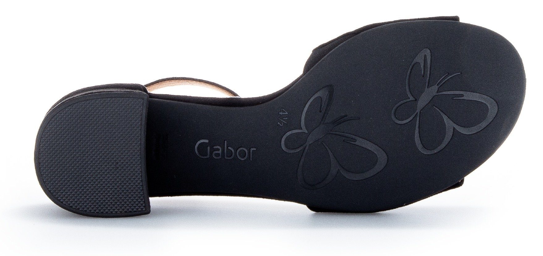 Gabor Sandalette mit Klettverschluss Schnalle unter der Schwarz