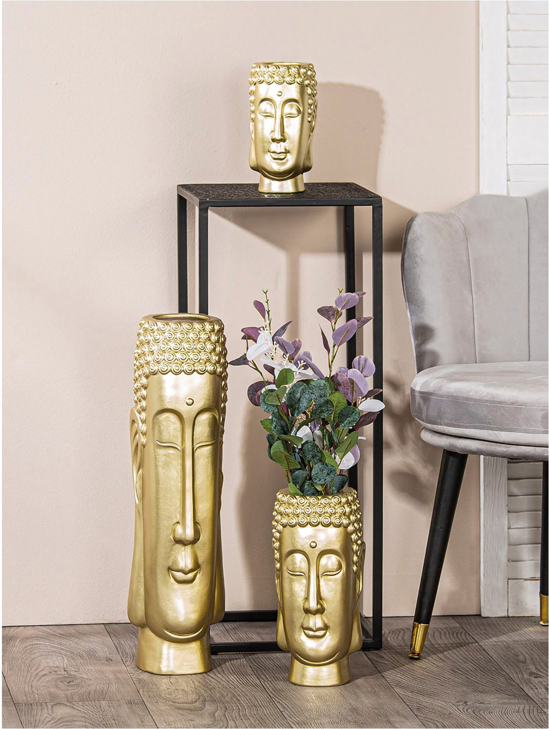 Casablanca by Gilde Bodenvase Bodenvase "Buddha" H.58cm (1 St) günstig online kaufen