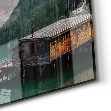 DEQORI Magnettafel 'Pragser Wildsee im Sommer', Whiteboard Pinnwand beschreibbar