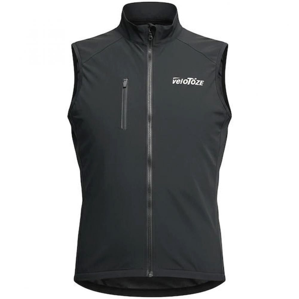 Velotoze Fahrradjacke VeloToze Weste Core Shield M Schwarz - winddichter Kälteschutz für Gan