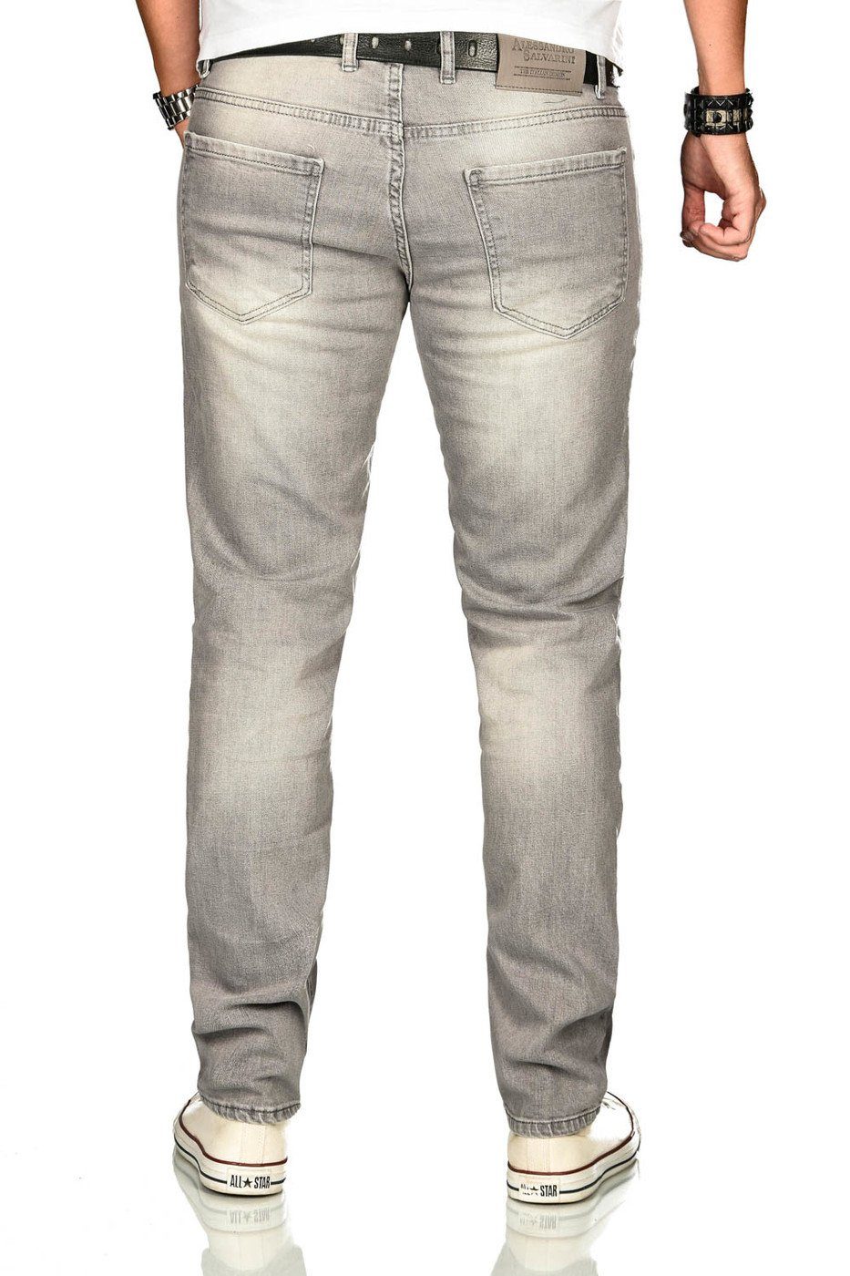 Salvarini grau Alessandro ASAngelo Straight-Jeans