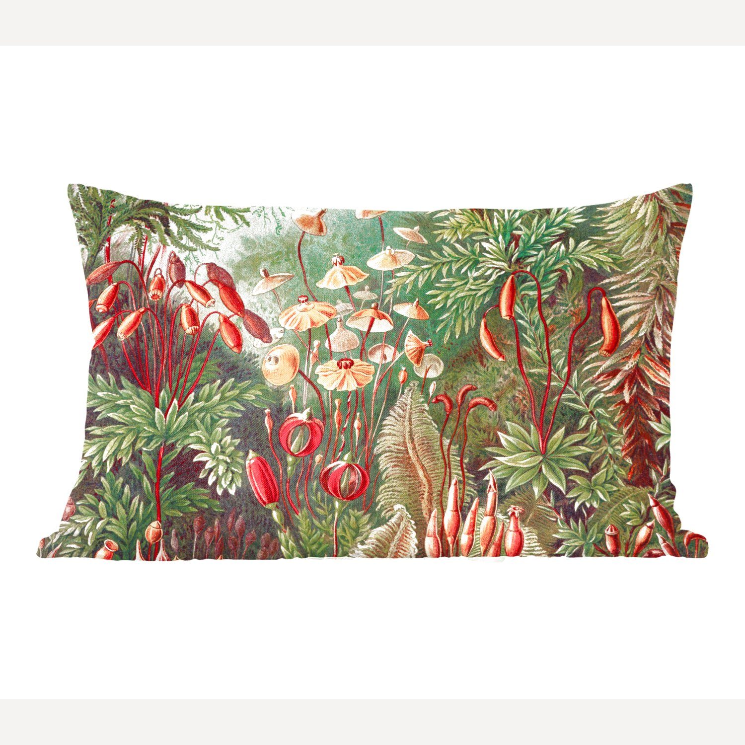 - Kunst Botanisch, Schlafzimmer - Blumen Füllung, mit - Zierkissen, Dekokissen - MuchoWow Dekoration, Dekokissen Vintage Wohzimmer Natur