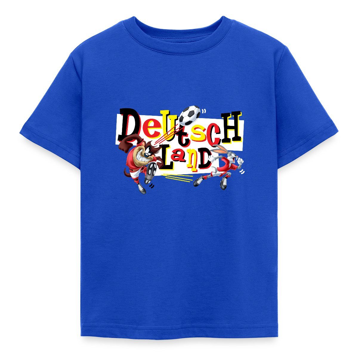 T-Shirt Looney Tunes Bugs Bunny Taz Fußball Deutschland Kinder T-Shirt