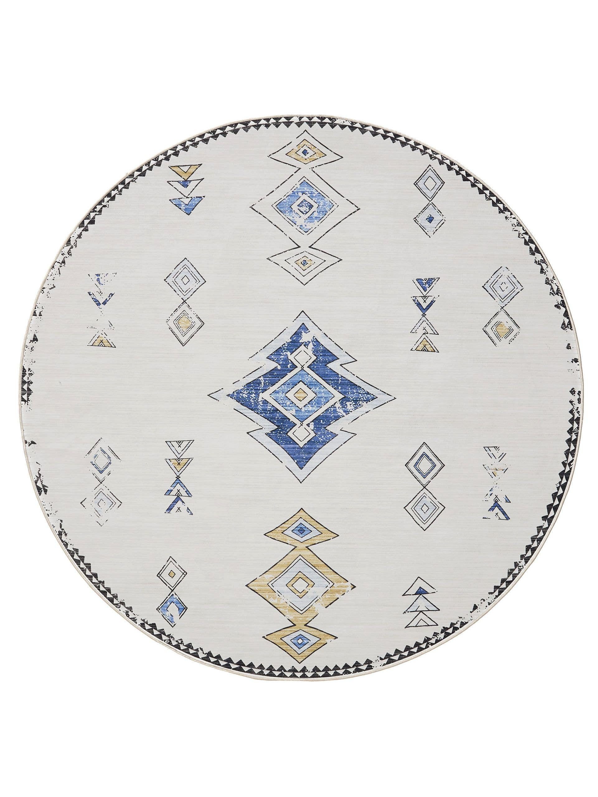 benuta Teppich George, rund, Höhe: 5 mm, Vintage-Look, Kurzflor, Teppich Wo günstig online kaufen
