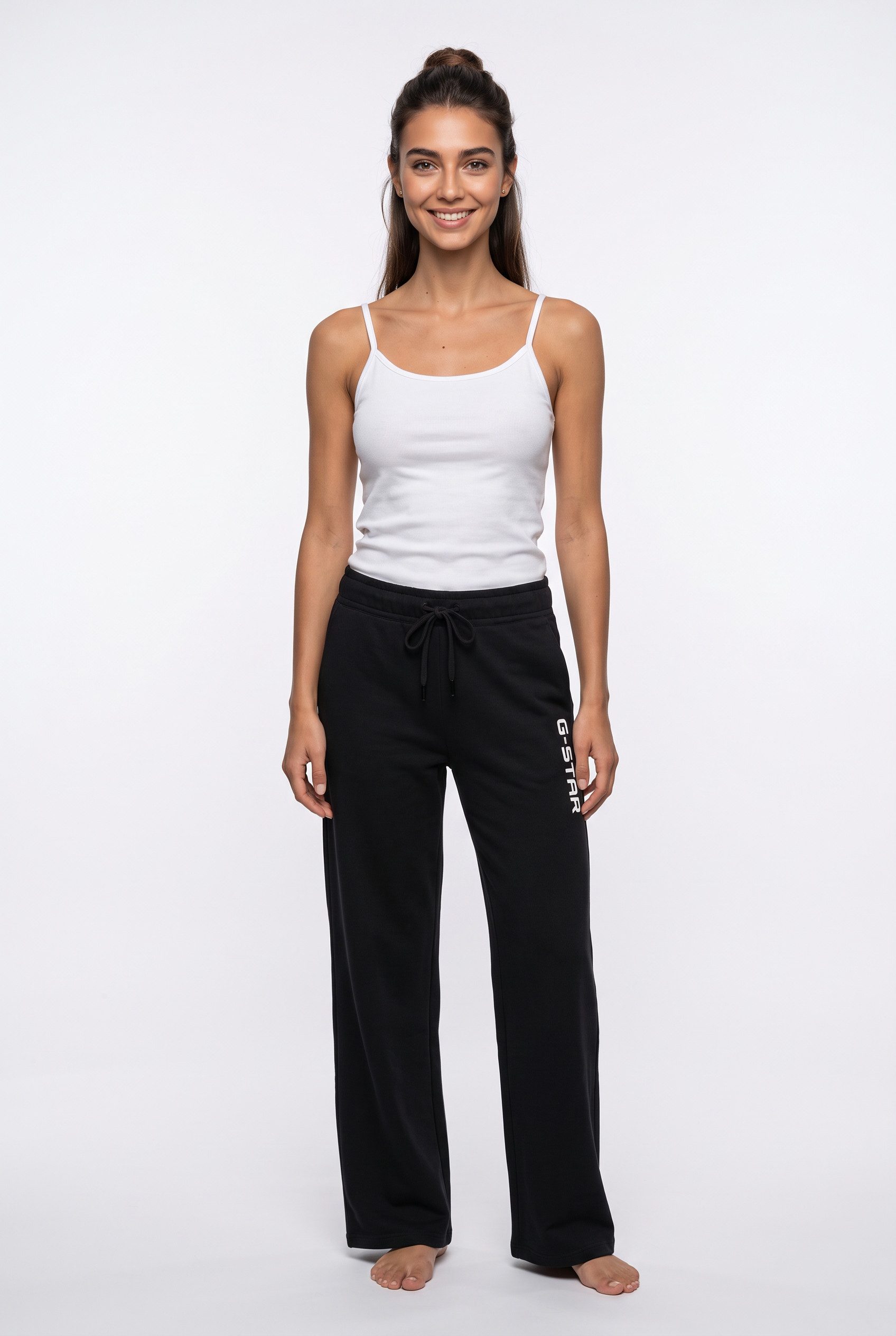 G-STAR Schlafanzug AMBRETTE, CAMI & WIDE LEG PANT (Set, 2 tlg) mit Label-Details, Baumwoll-Mix