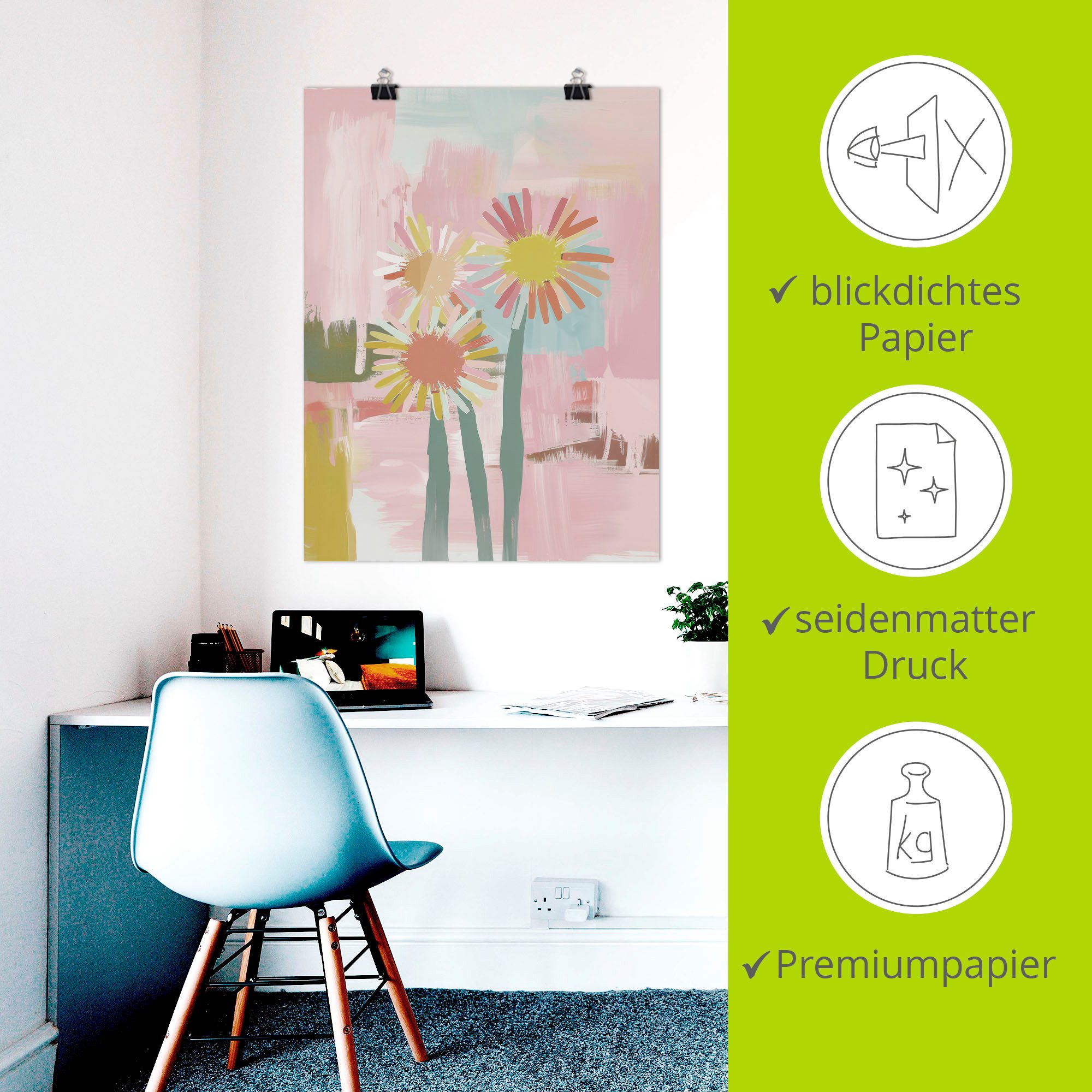 Artland Wandbild Flüstern des Sommers, Blumenbilder (1 St), als Alubild, Leinwandbild, Poster, Wandaufkleber in verschied. Größen