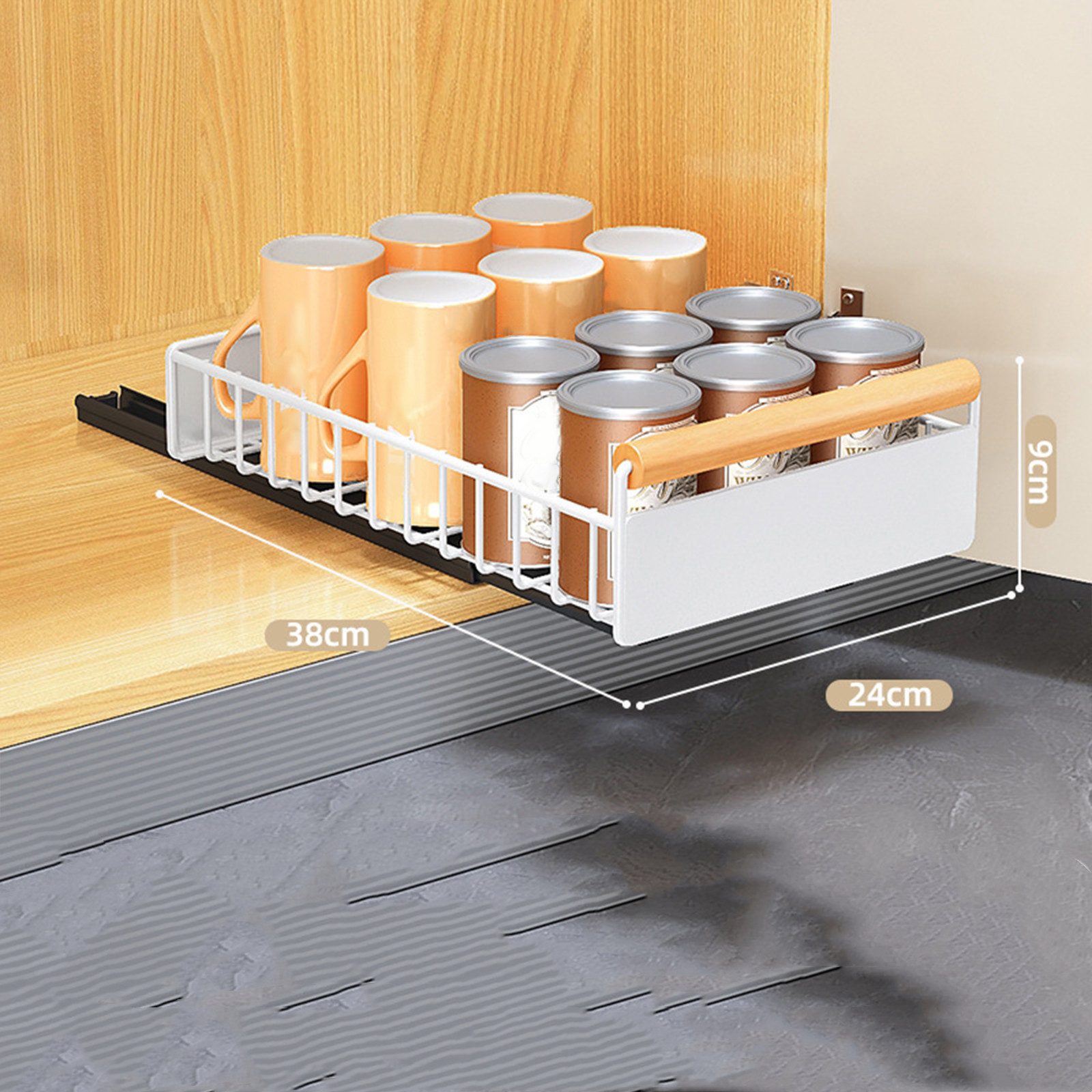 GarveeMore Küchenorganizer-Set Ausziehschrank Unter-Spüle Rack Küchenregal günstig online kaufen