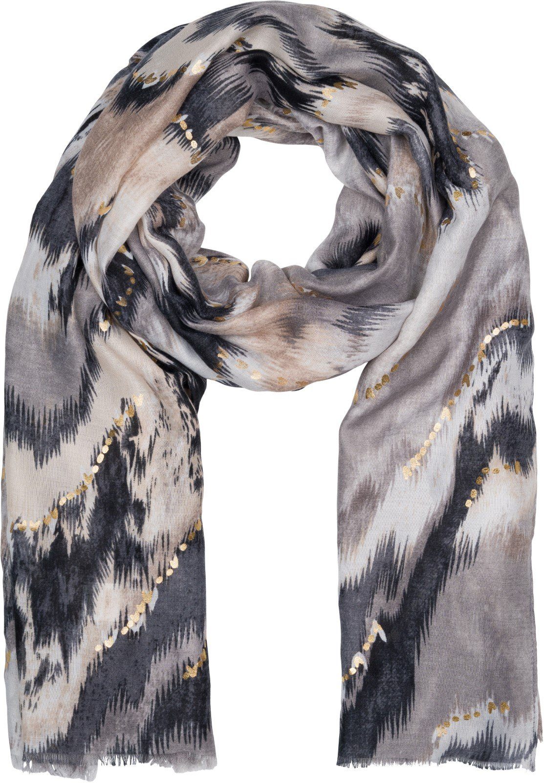 styleBREAKER Modeschal Schal Wasserfall Farbverlauf Metallic günstig online kaufen