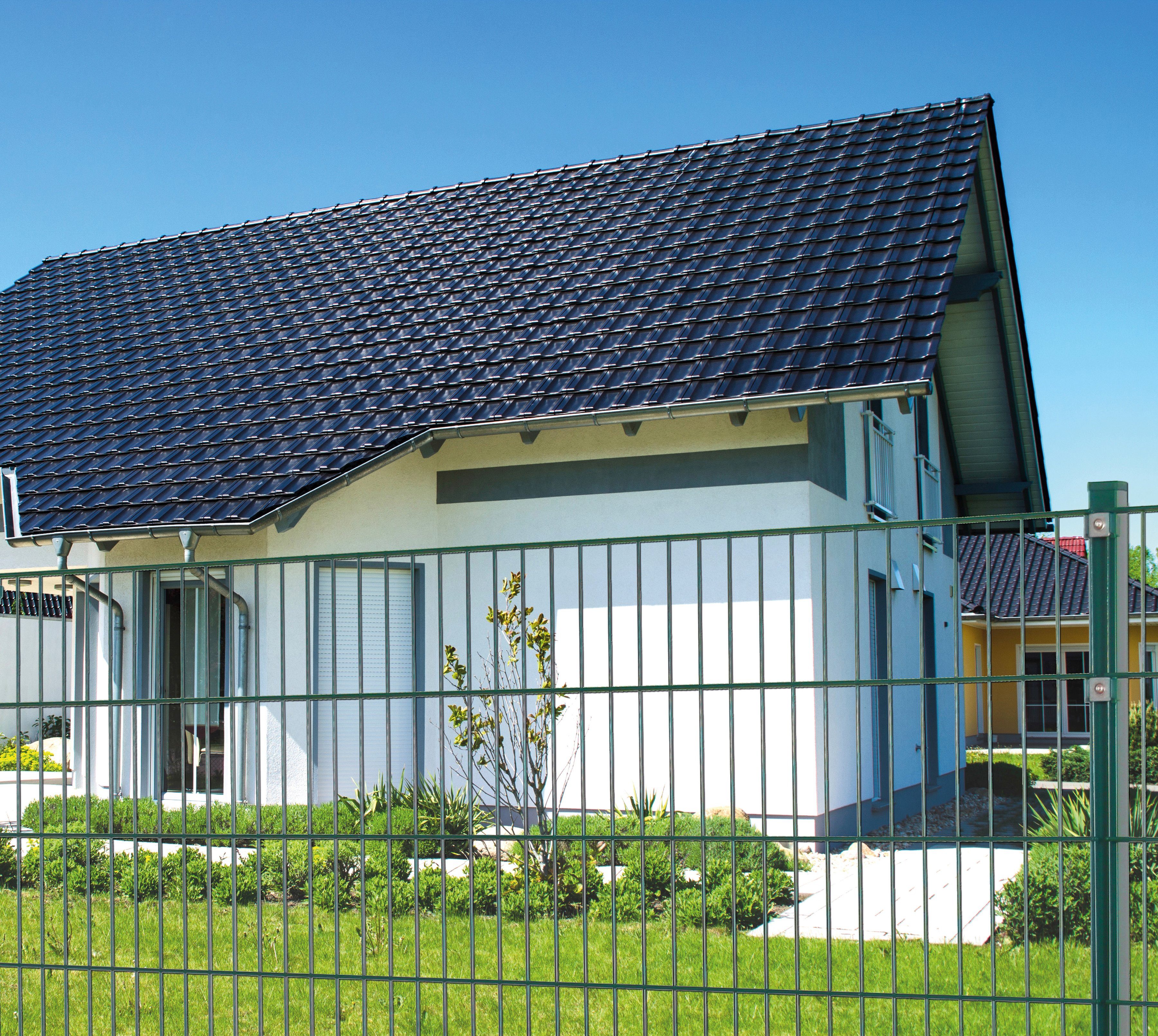 Peddy Shield Doppelstabmattenzaun, (Set), 123 cm hoch, 15 Matten für 30 m Zaun, mit 16 Pfosten