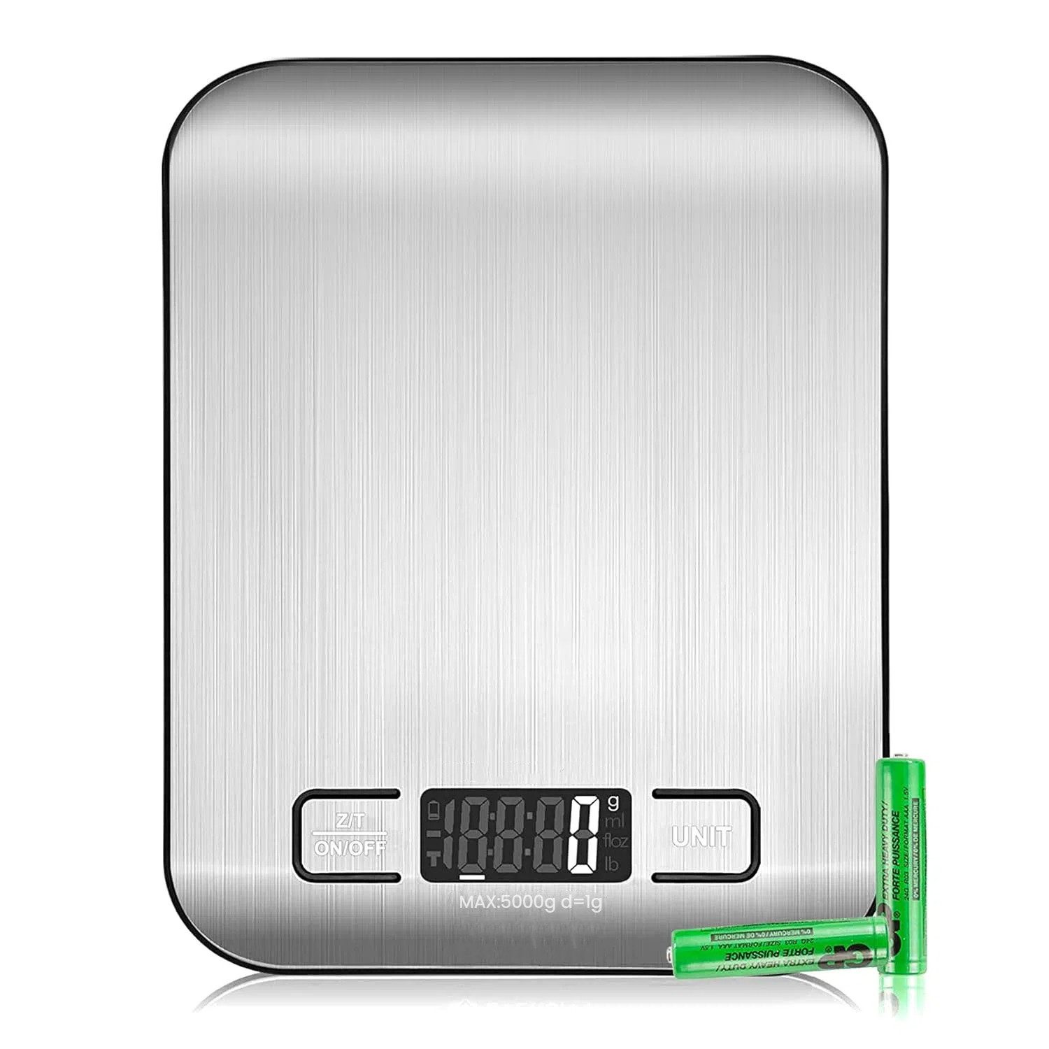Küchenwaage Hochpräzise 1g-5000g Digitalwaage mit LCD Display, Tara-Funktion