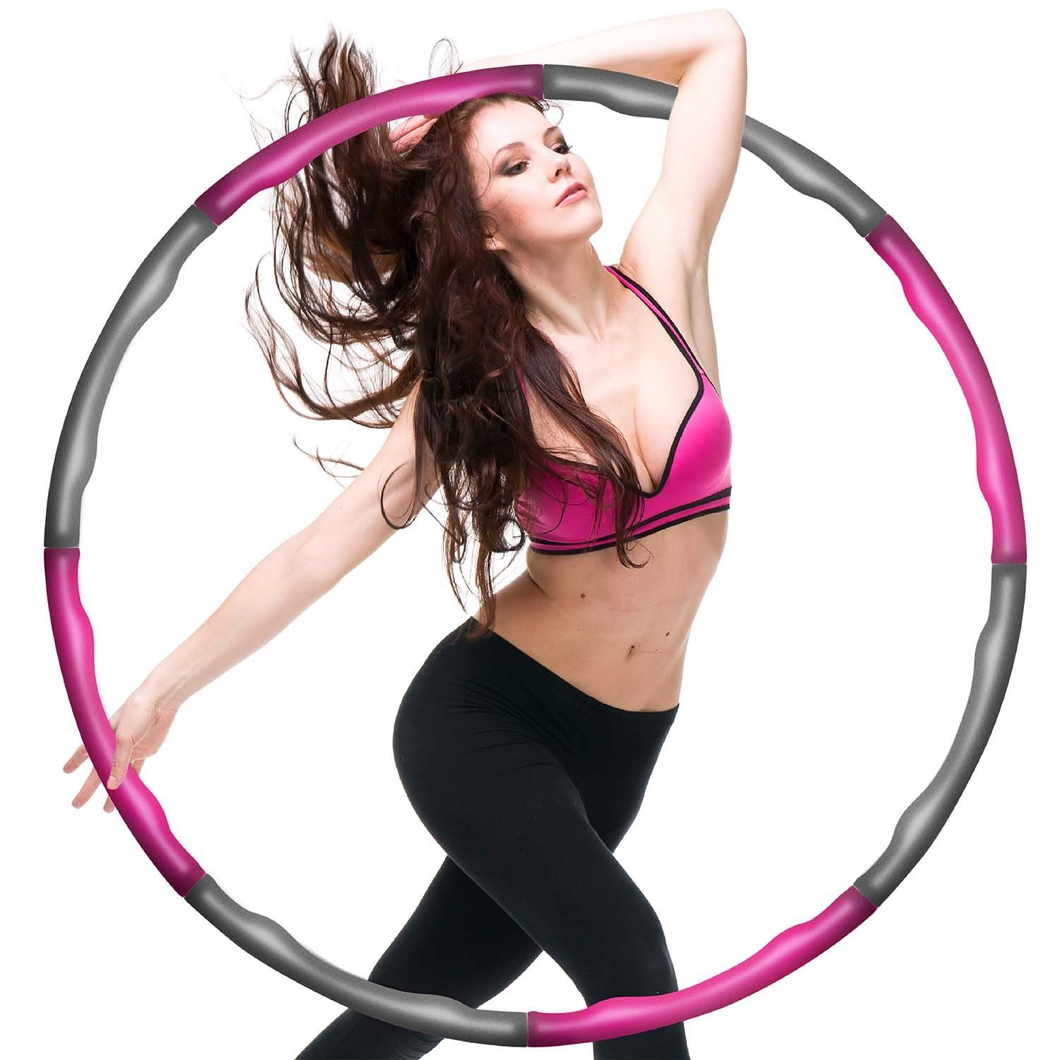 Hula-Hoop-Reifen verstellbarer & Fitness-Reifen Body Mind (bis Fitness-Ring kg), 0,8