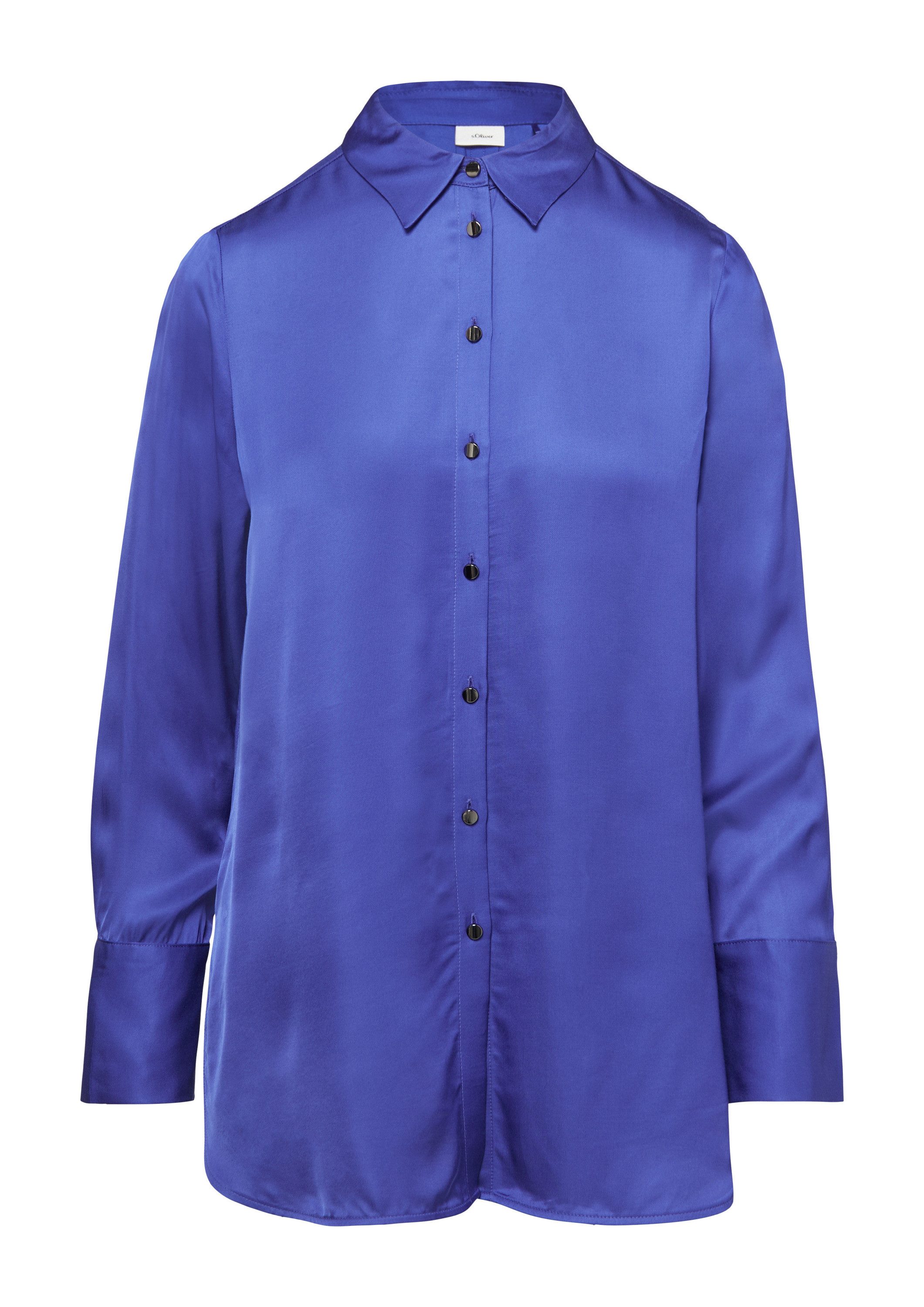 s.Oliver Langarmbluse Bluse Longbluse aus Viskosesatin günstig online kaufen