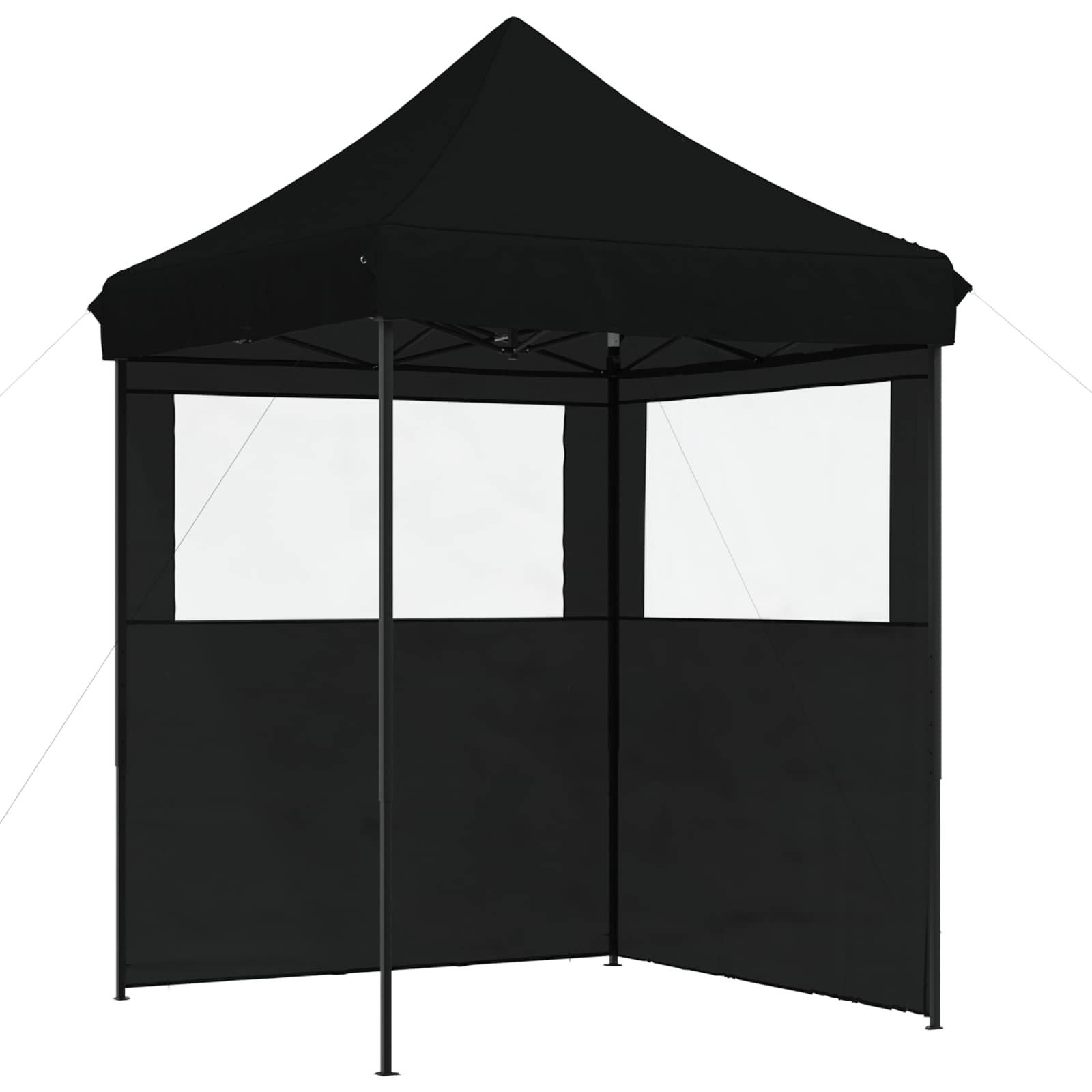 vidaXL Partyzelt Partyzelt 200 x 200 x 306 cm Schwarz Oxford-Stoff