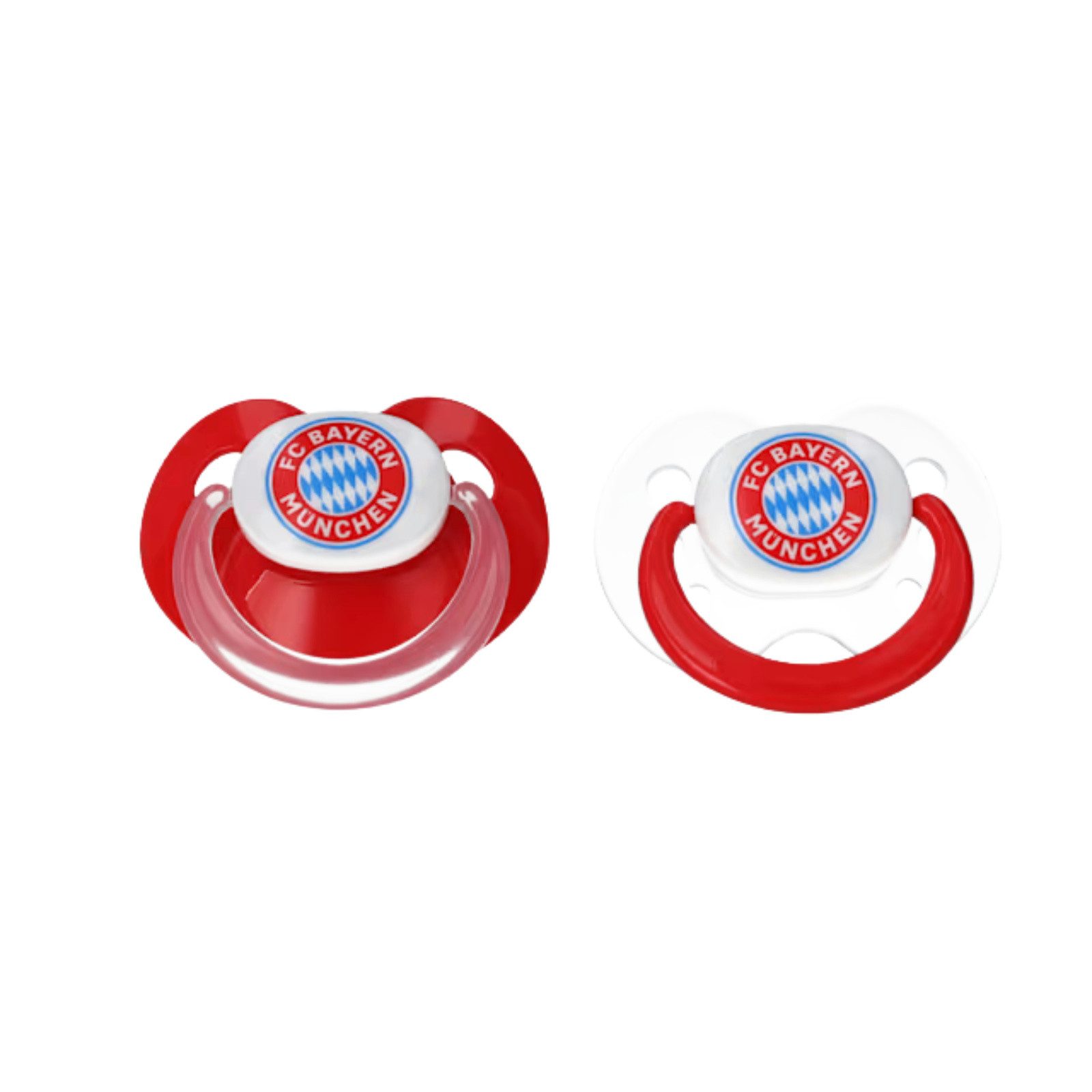FC Bayern München Schnuller FC Bayern Schnuller Logo 0-6 Monate 2er-Set Rot/Weiß