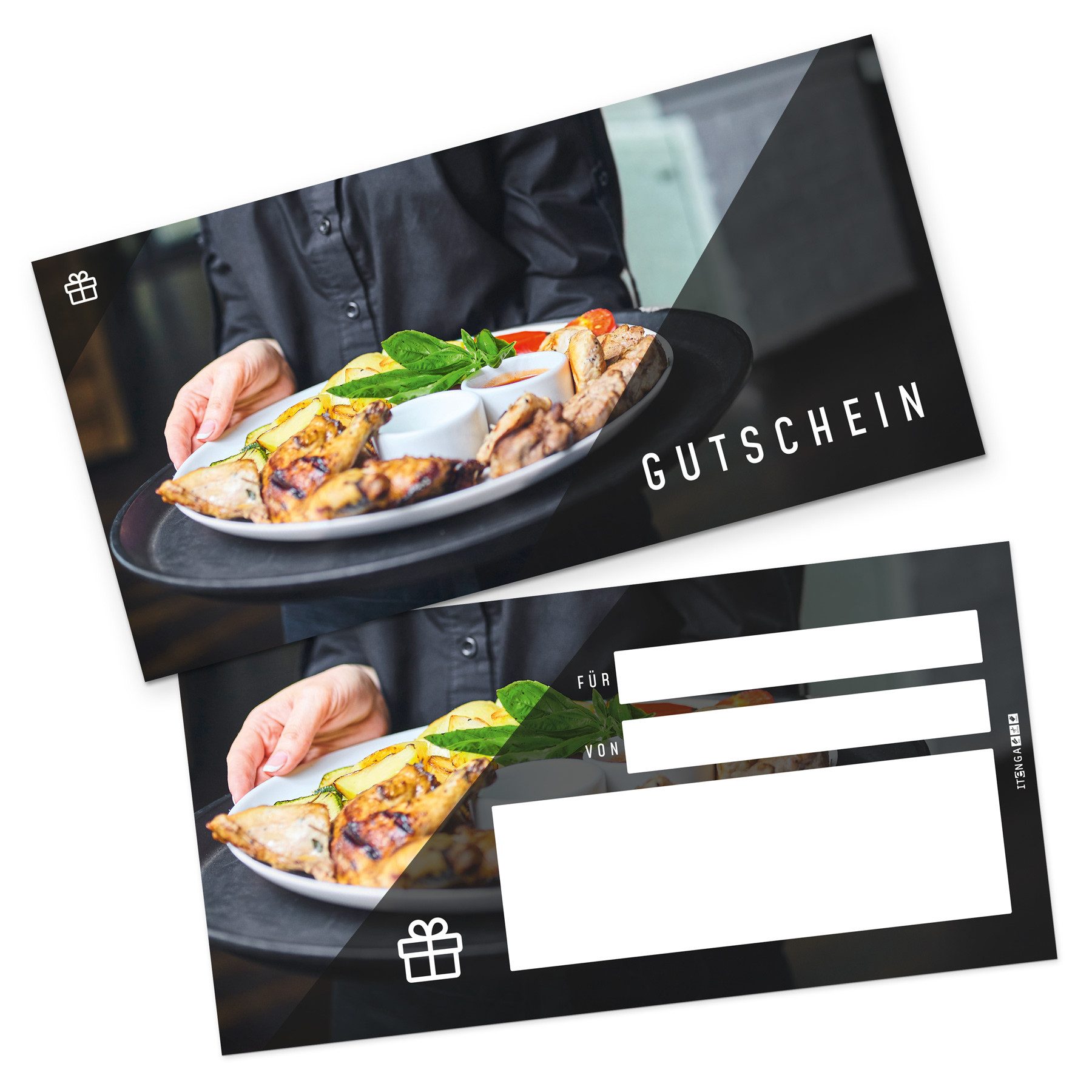 itenga Geschenkkarte itenga Geschenkgutschein Restaurant Essen Dinner (Motiv 27) Postkarte