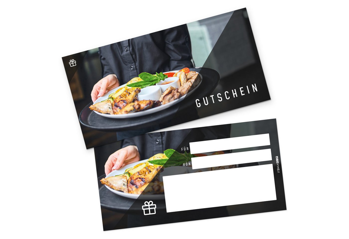 itenga Geschenkkarte itenga Geschenkgutschein Restaurant Essen Dinner (Motiv 27) Postkarte