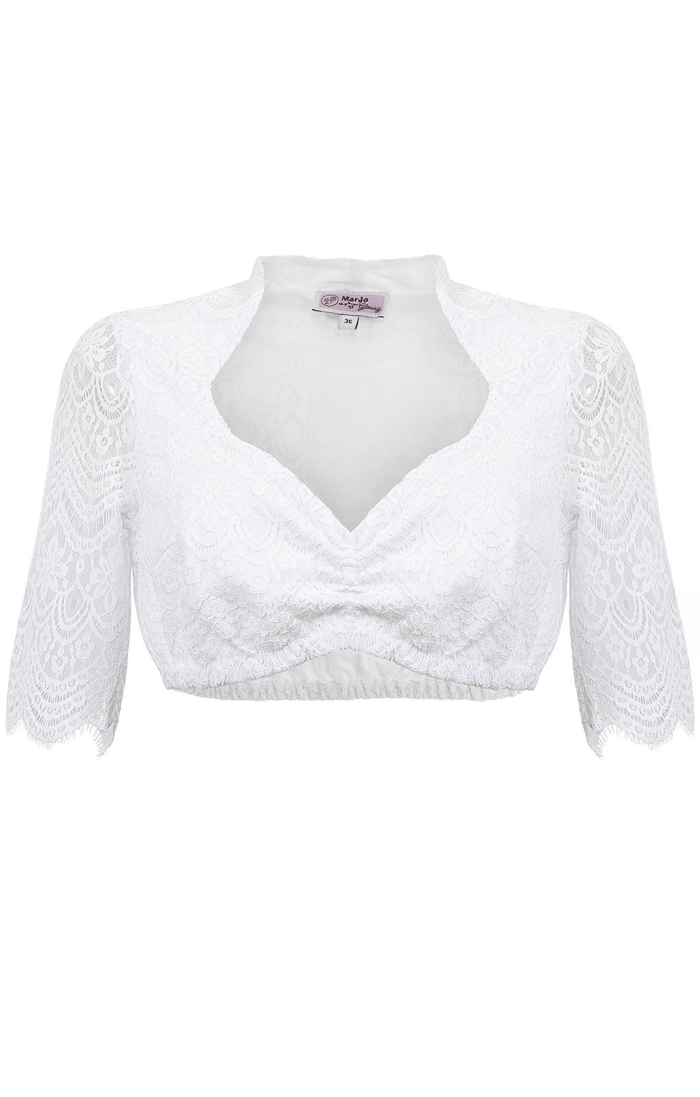 MarJo Dirndlbluse Dirndlbluse JELIKA-ELENA weiß