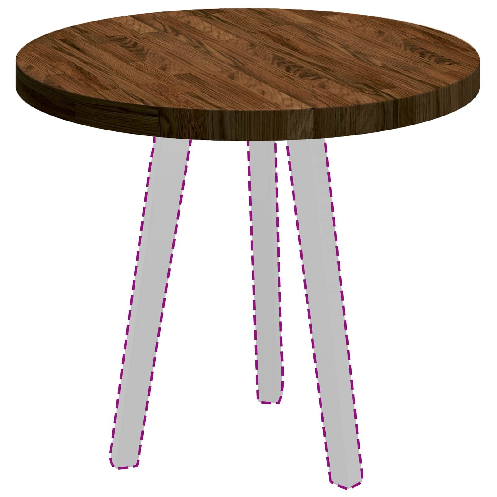 vidaXL Tischplatte Tischplatte Ø 60 x 4 cm Rund Massivholz Eiche Hellbraun (1 St)