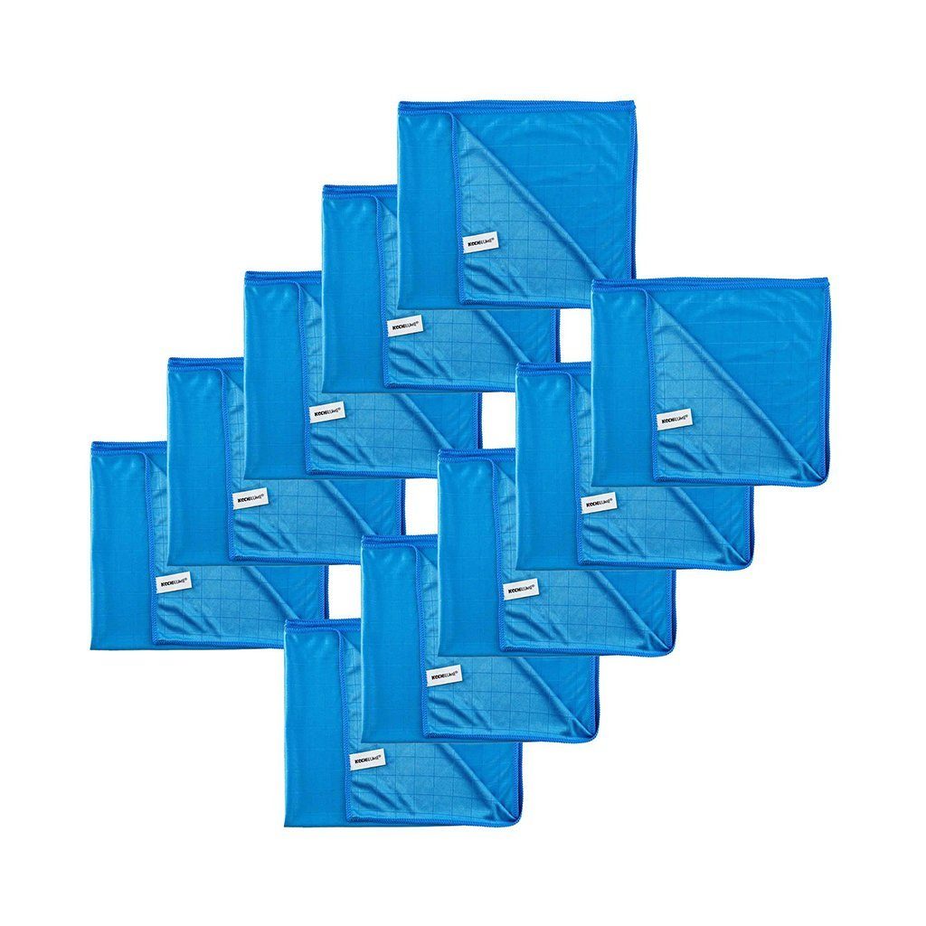 Kochblume Geschirrtuch Poliertuch 50 x 60 cm, (Spar-Set, 10-tlg), 280g/qm Qualtität hellblau