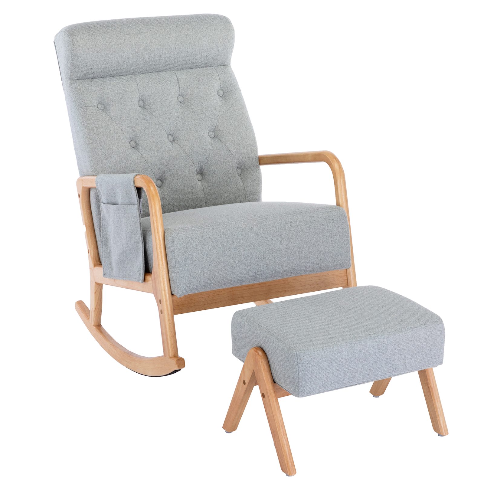 LVHOM Schaukelstuhl Set mit Hocker, Relaxsessel/Schwingsessel/Loungsessel günstig online kaufen
