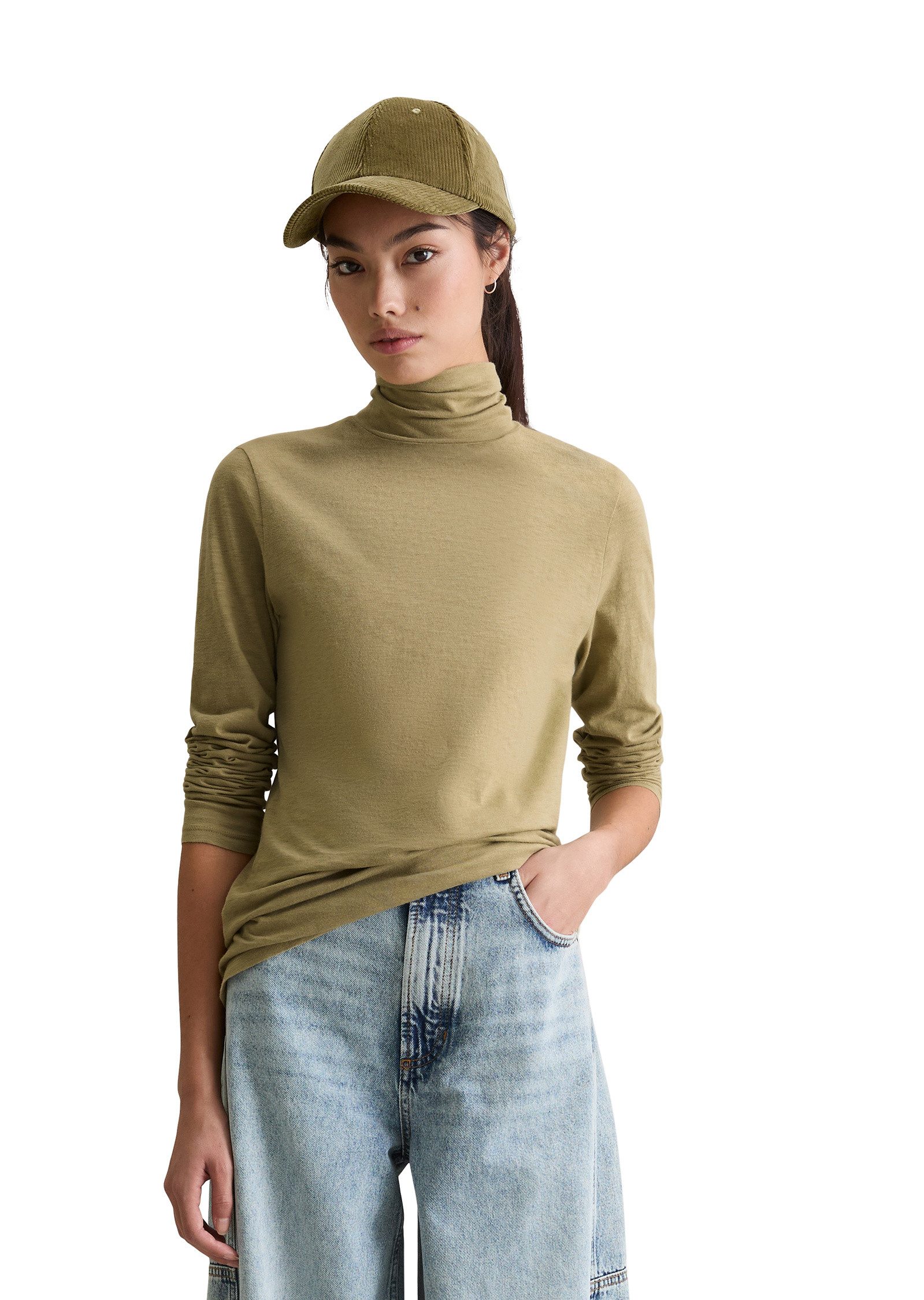 Marc O'Polo DENIM Langarmshirt aus besonders weichem Slub-Jersey