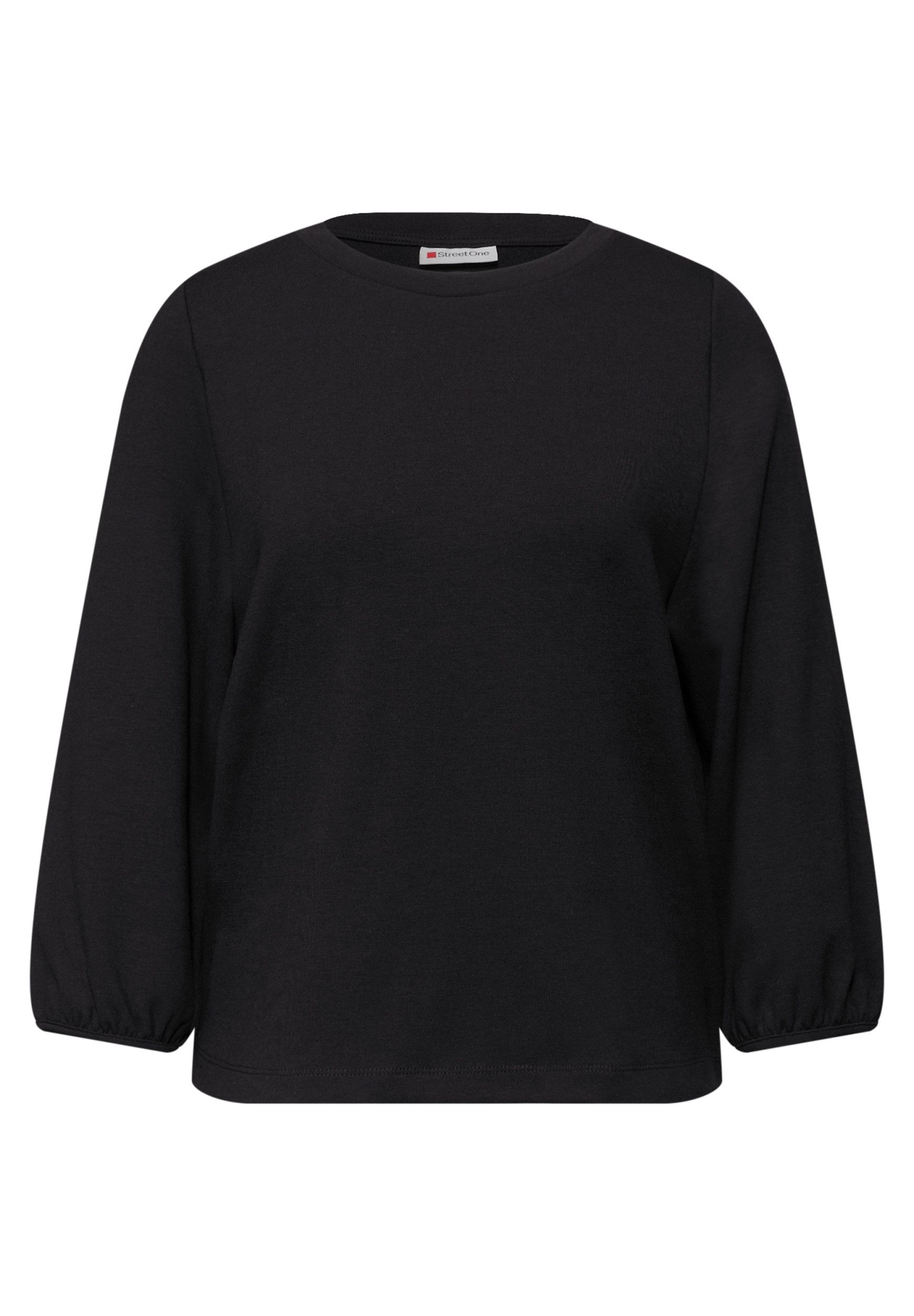 STREET ONE Langarmshirt LTD QR uni jacquard shirt günstig online kaufen