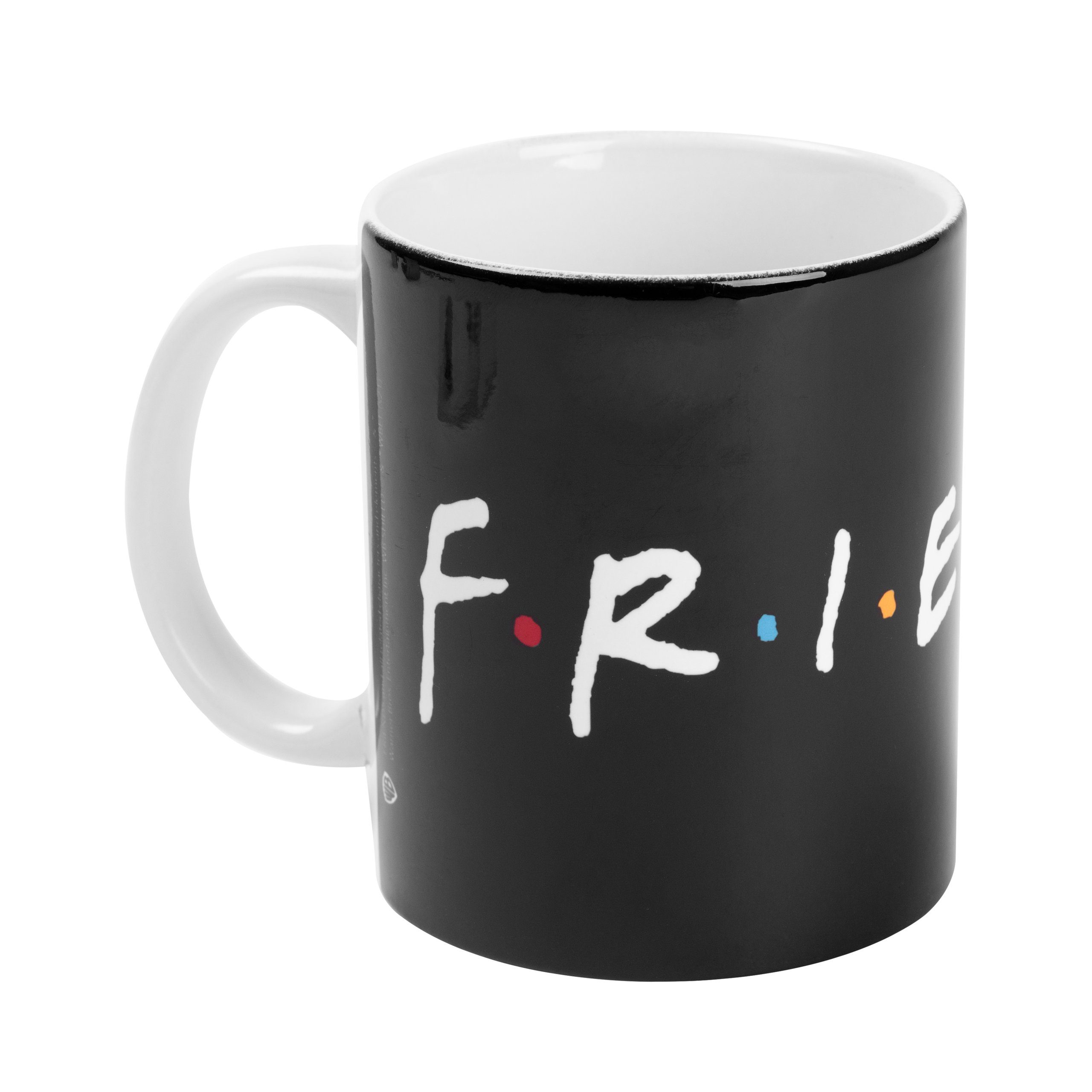 ml, Keramik Logo 320 - Tasse Labels® Keramik aus Friends United Kaffeetasse Schwarz