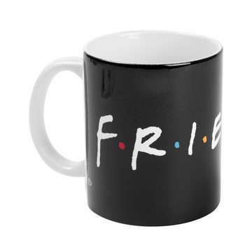 United Labels® Tasse Friends Kaffeetasse - Logo aus Keramik Schwarz 320 ml, Keramik