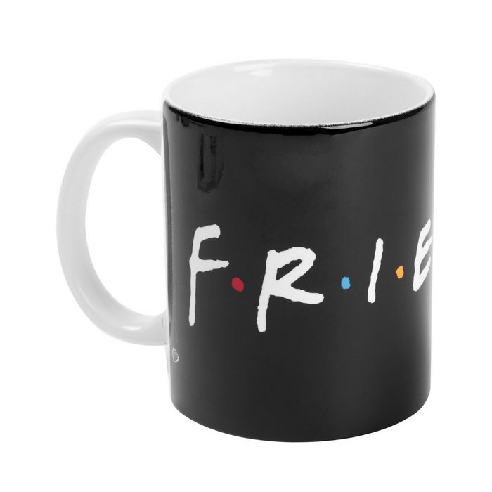 United Labels® Tasse Friends Tasse - Logo Kaffeetasse Becher Kaffeebecher aus Keramik Schwarz 320 ml Keramik