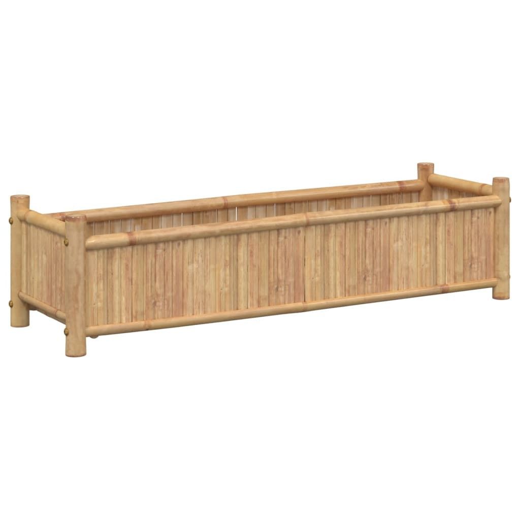 vidaXL Blumentopf Pflanzkübel 100x30x25 cm Bambus (1 St)