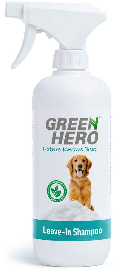 GreenHero Tiershampoo Leave-in Trockenshampoo für Hunde, 500 ml